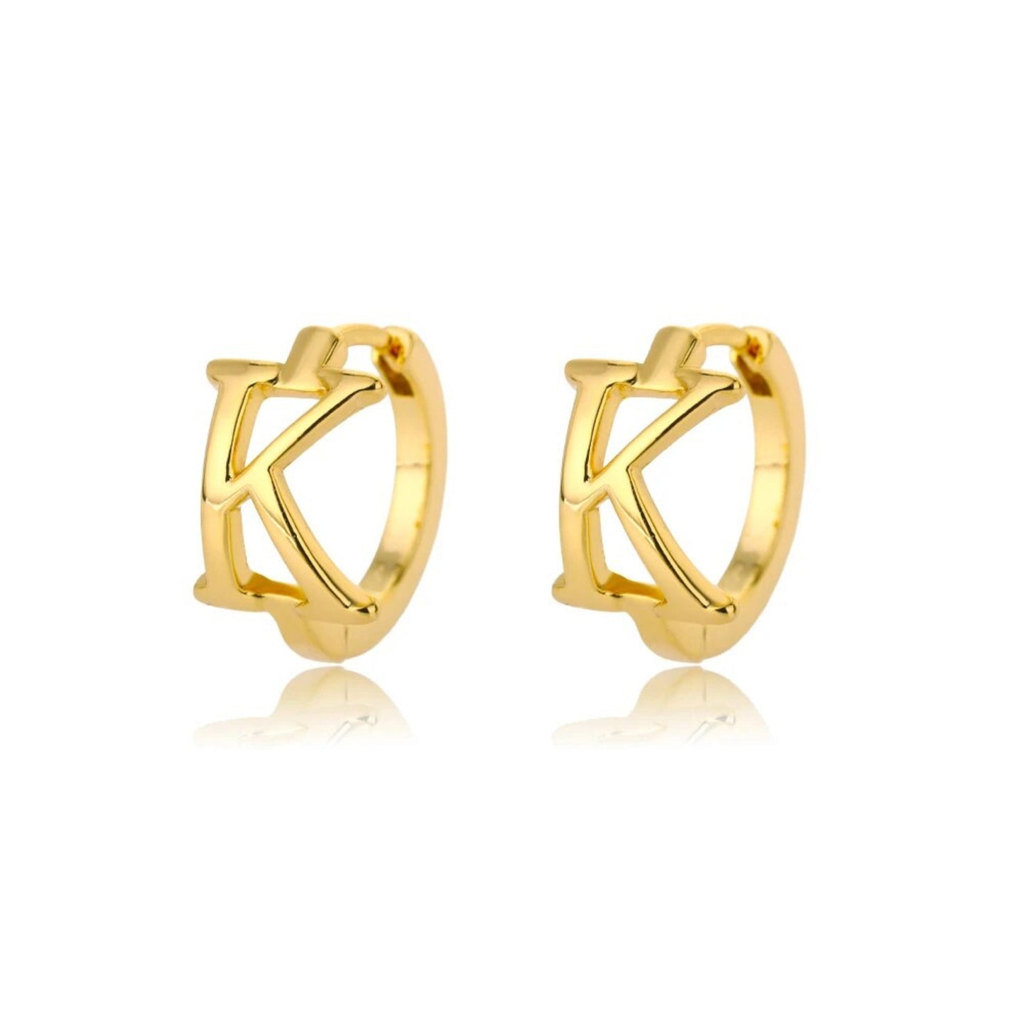 Amara Alphabet Huggie Earrings