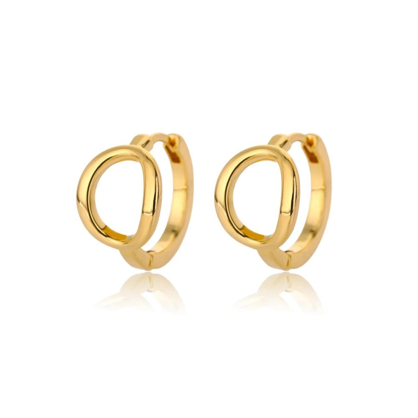 Amara Alphabet Huggie Earrings