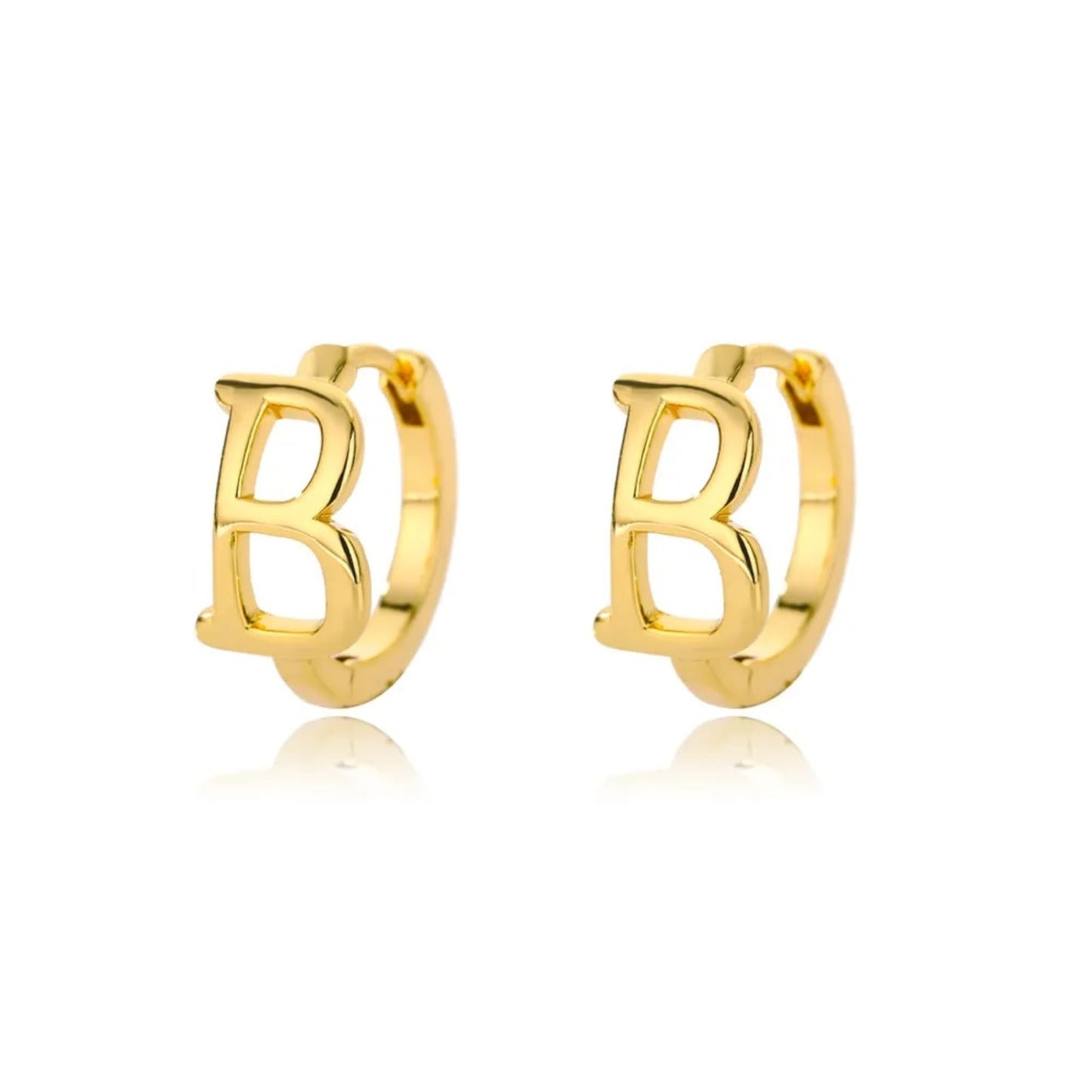 Amara Alphabet Huggie Earrings