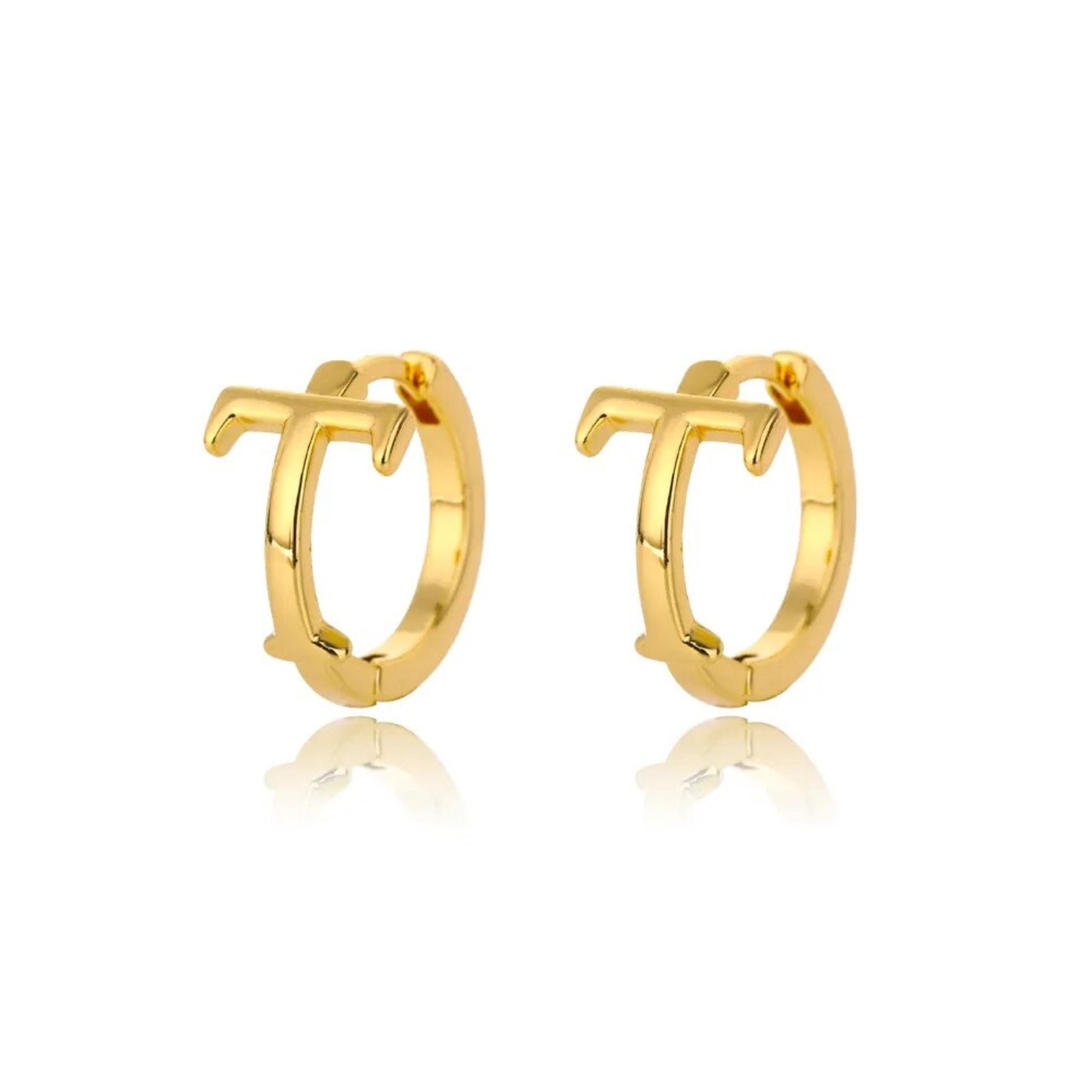 Amara Alphabet Huggie Earrings