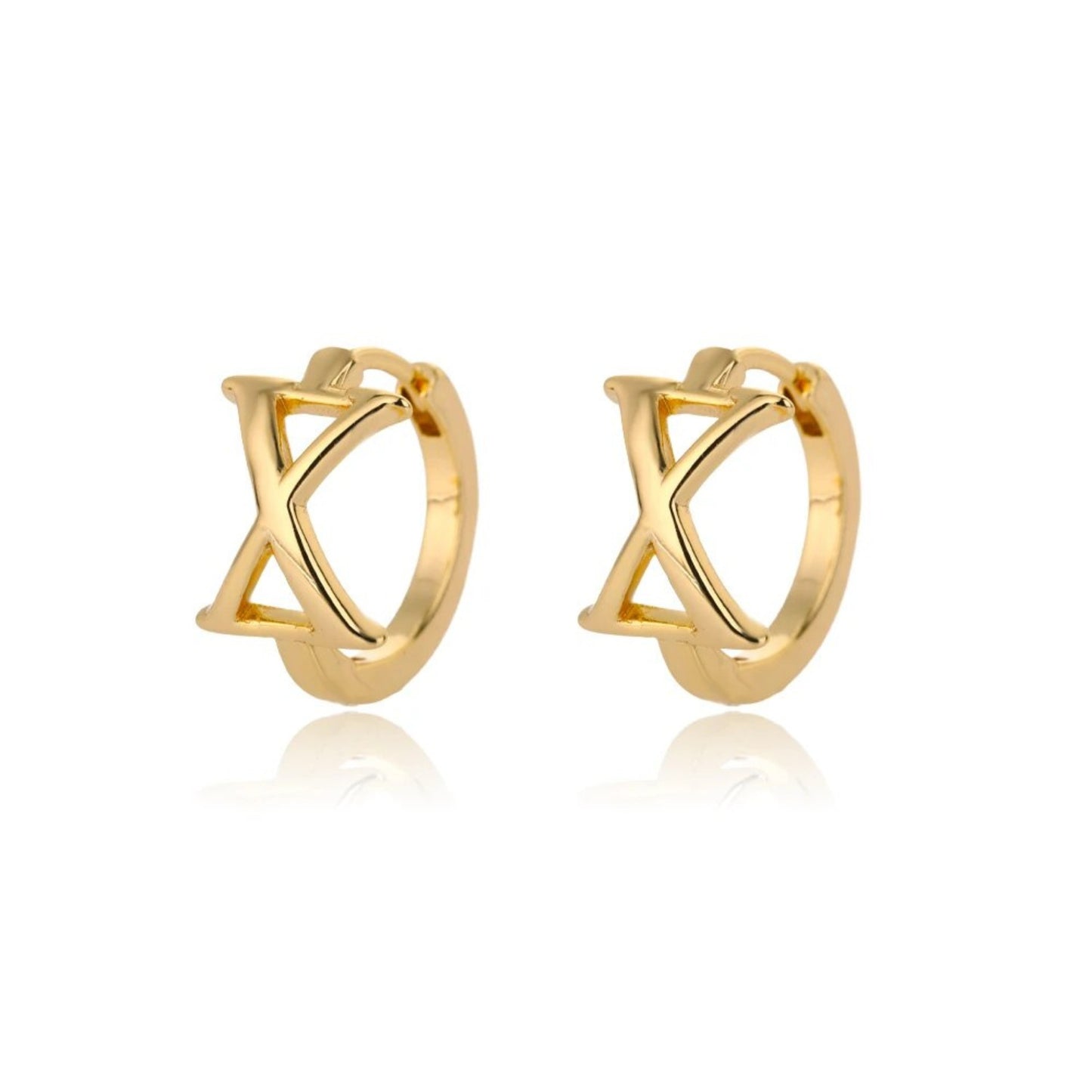 Amara Alphabet Huggie Earrings