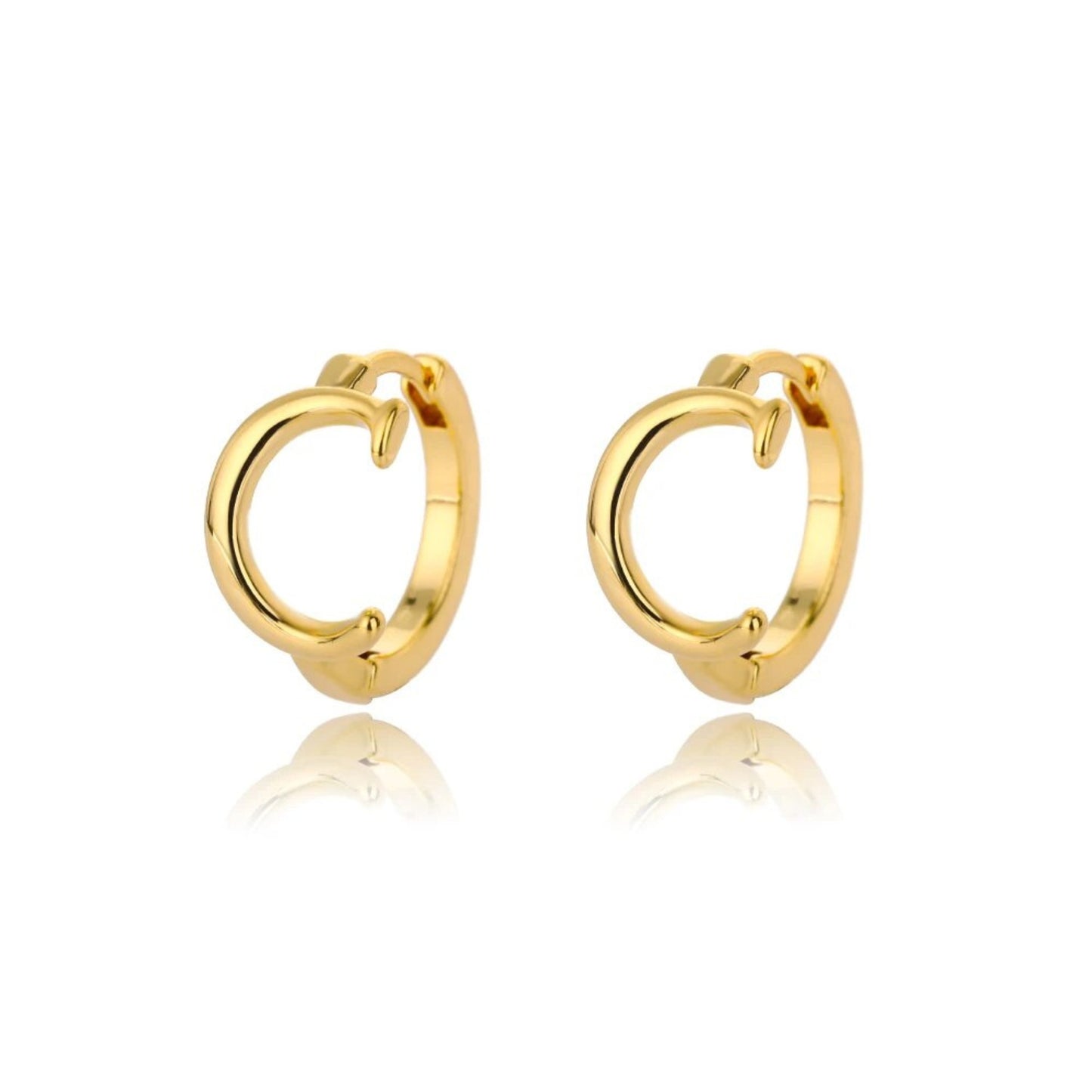 Amara Alphabet Huggie Earrings