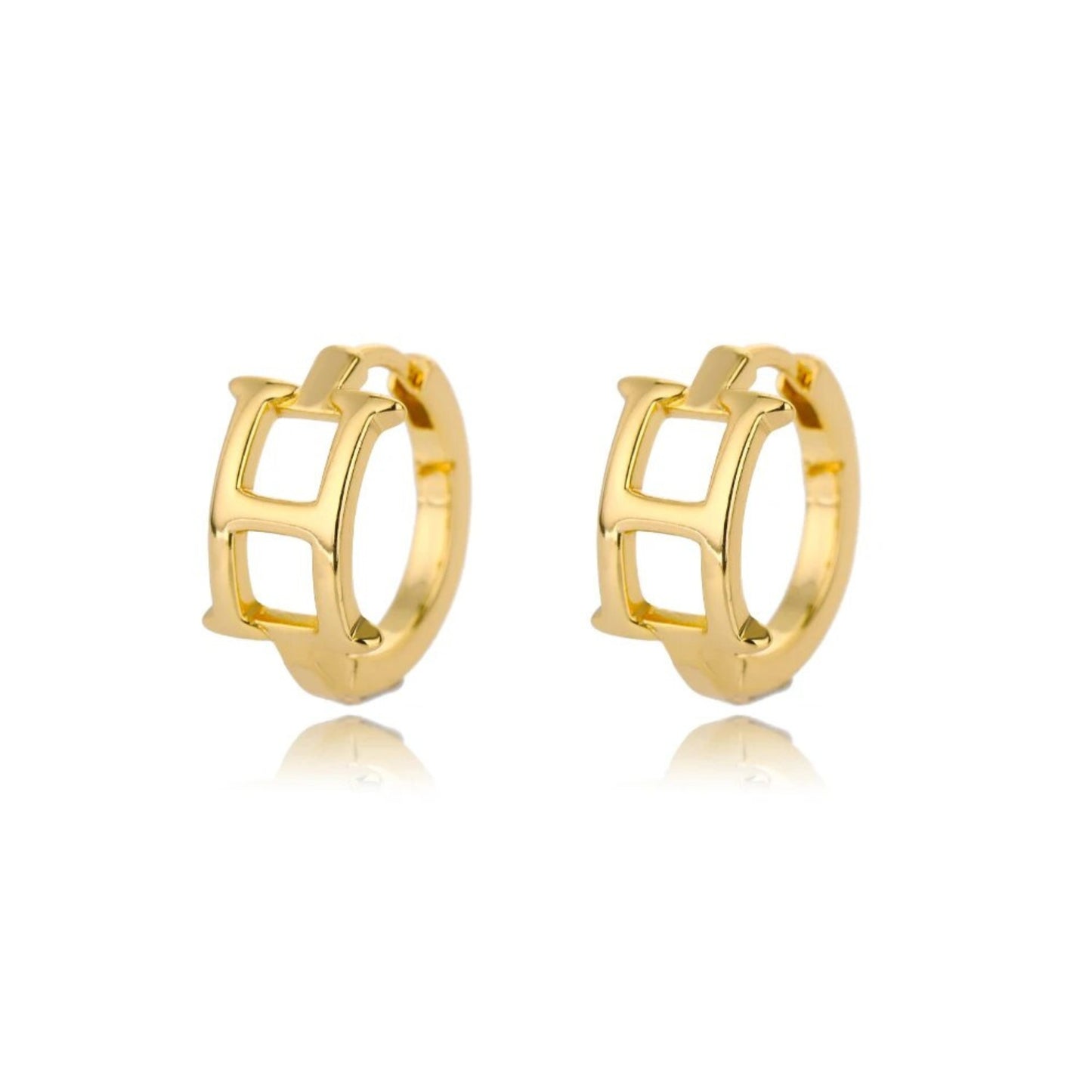 Amara Alphabet Huggie Earrings