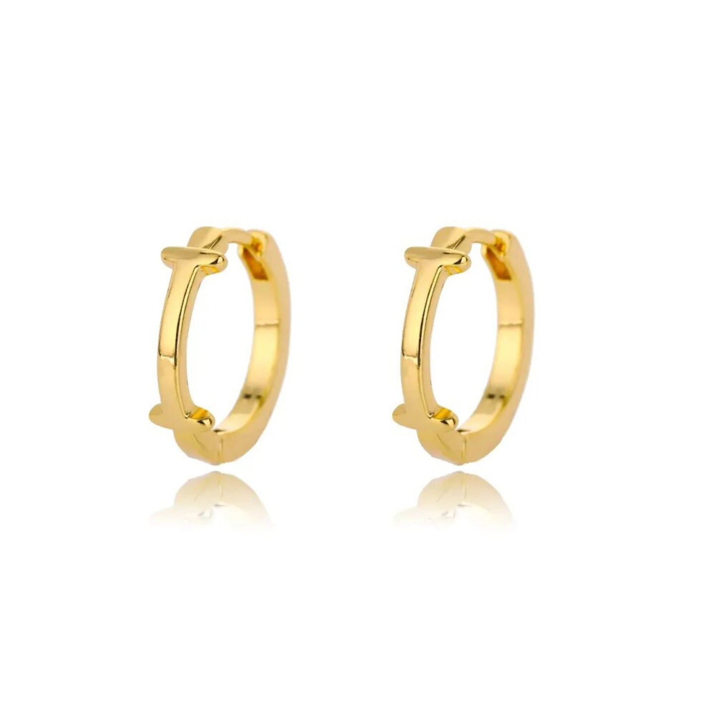 Amara Alphabet Huggie Earrings