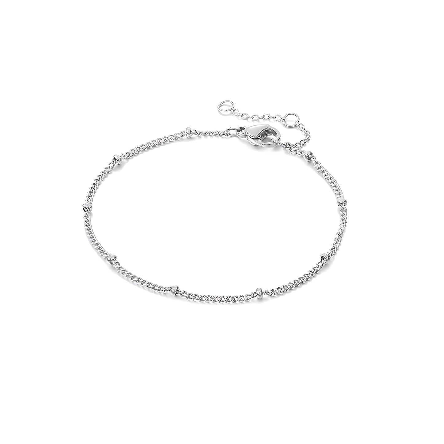 Stainless Steel Hypoallergenic Waterproof Tarnish Free Waterproof Sweatproof No-Fade Bead Chain Bracelet The Aura