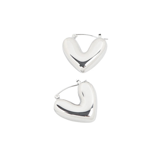 Bubbly Heart Huggie Earrings