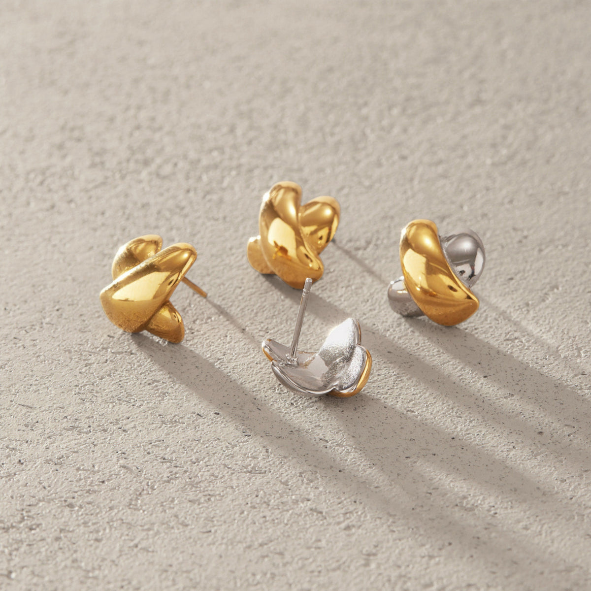 Crossing Paths Stud Earrings