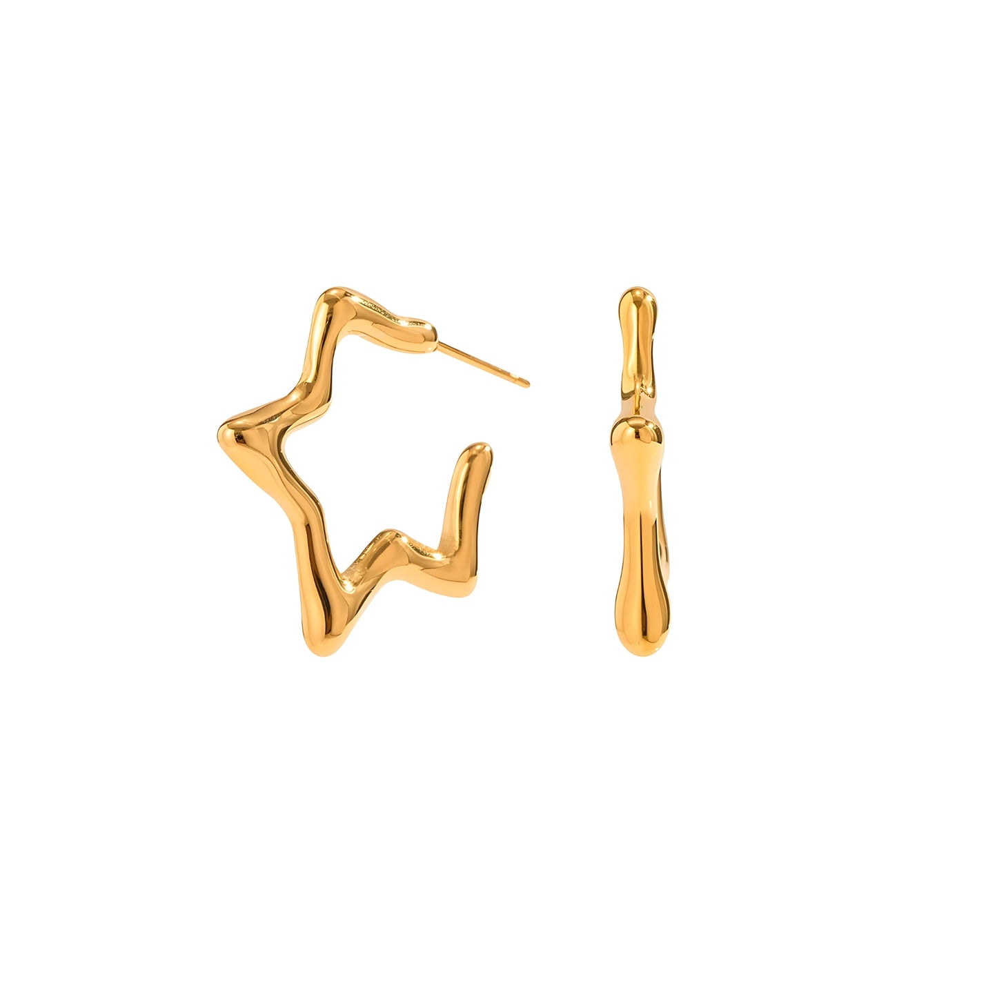 Hollow Star Stud Earrings