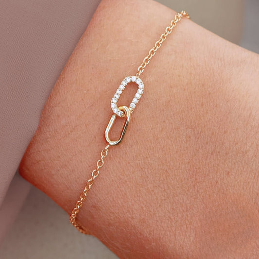 18K Gold Plated Sterling Silver Hypoallergenic Infinite Loop Bracelet The Aura