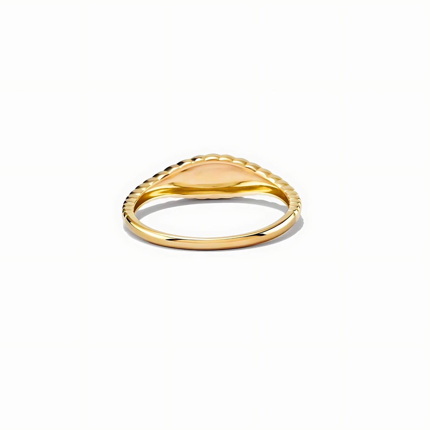 18K Gold Plated Stainless Steel Hypoallergenic Waterproof Tarnish Free Waterproof Sweatproof No-Fade Leaflet Ring The Aura