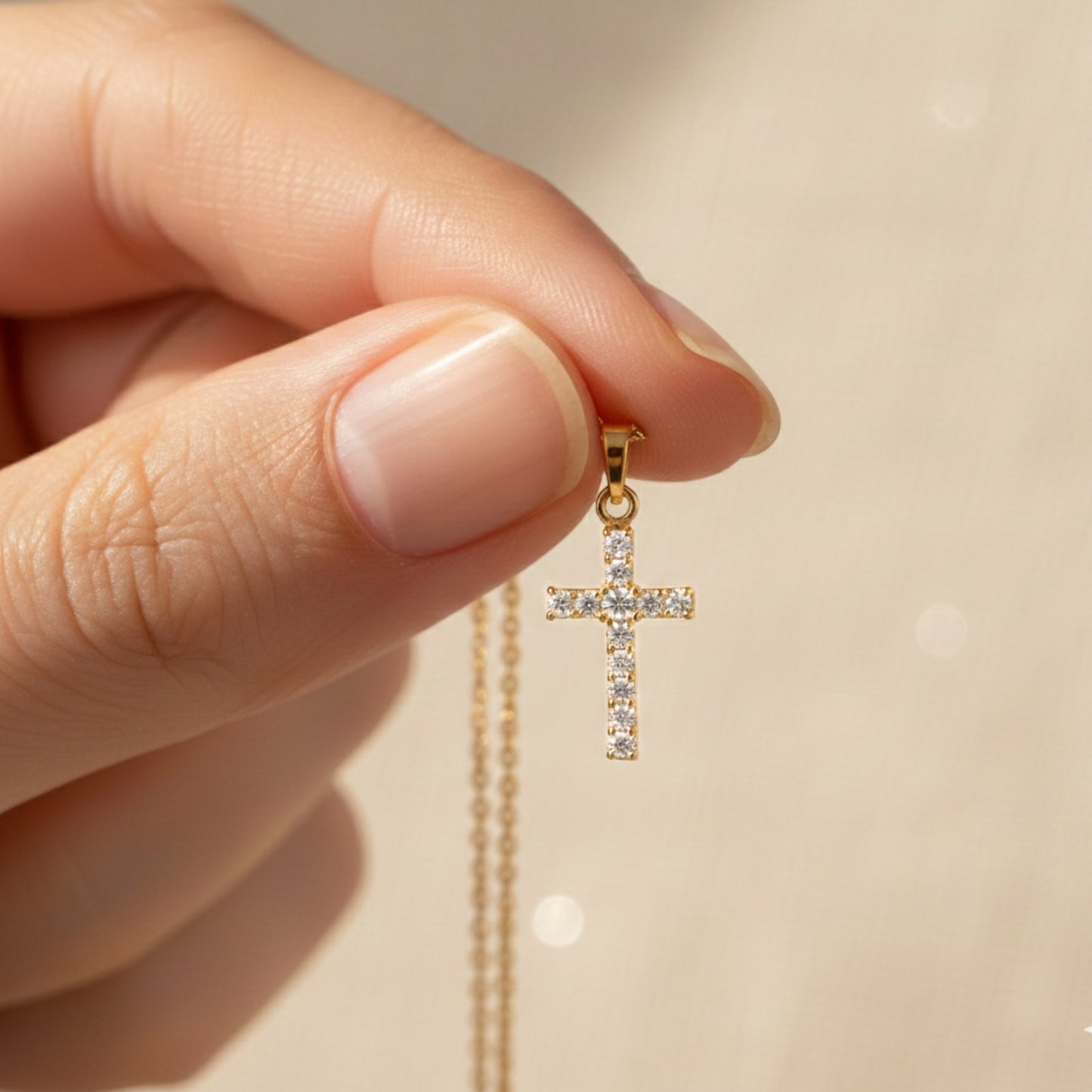 Pavé Cross Necklace