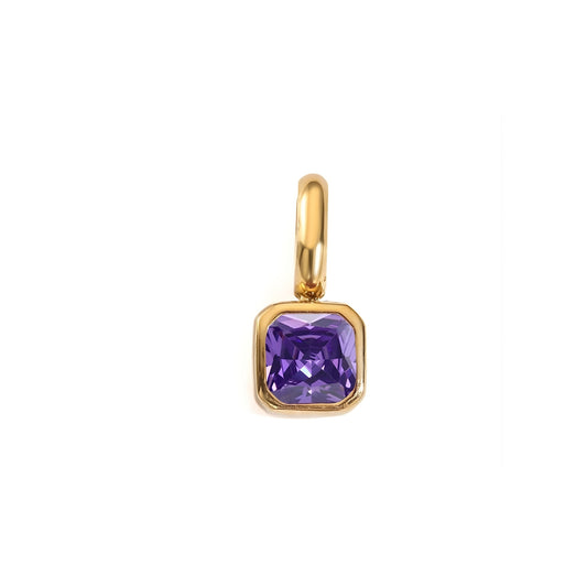 Solo Square Birthstone Charm