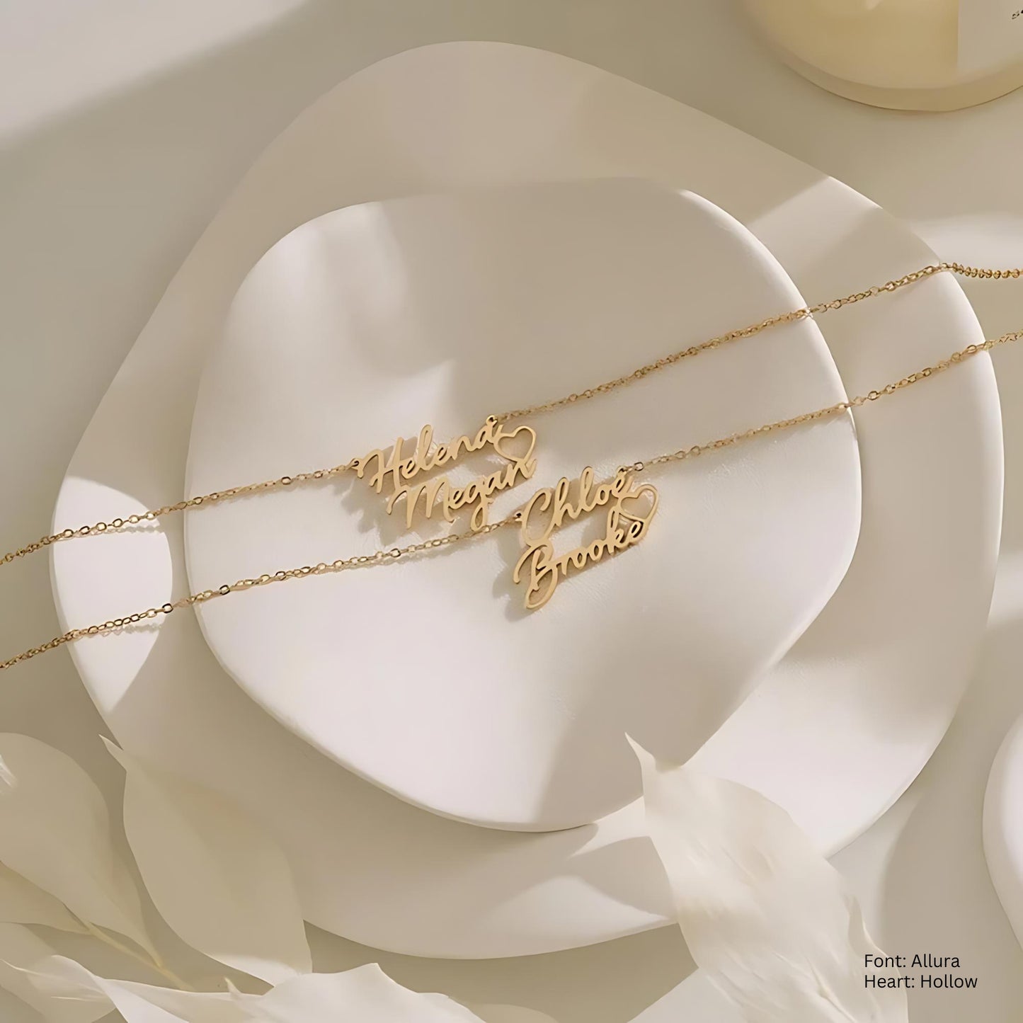 The Open Heart Nameplate Necklace
