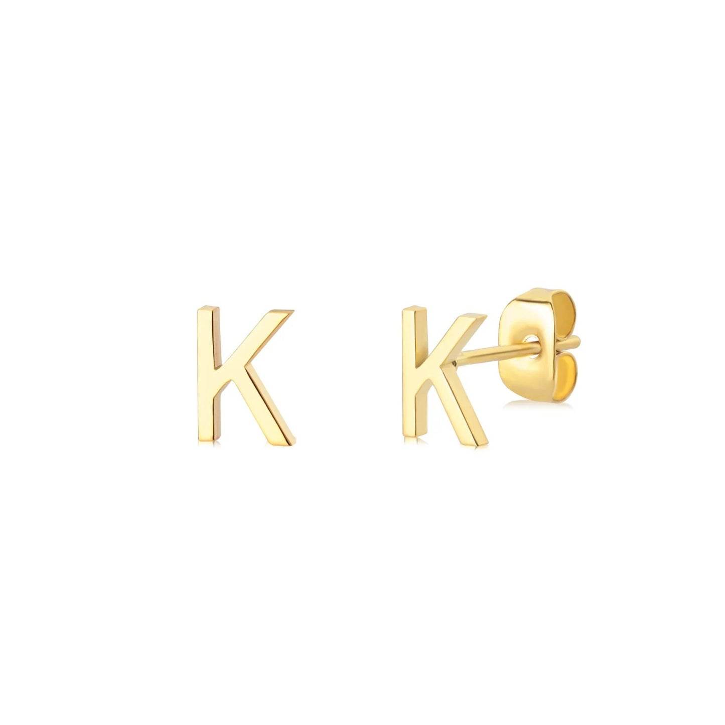 Tiny Alphabet Stud Earrings