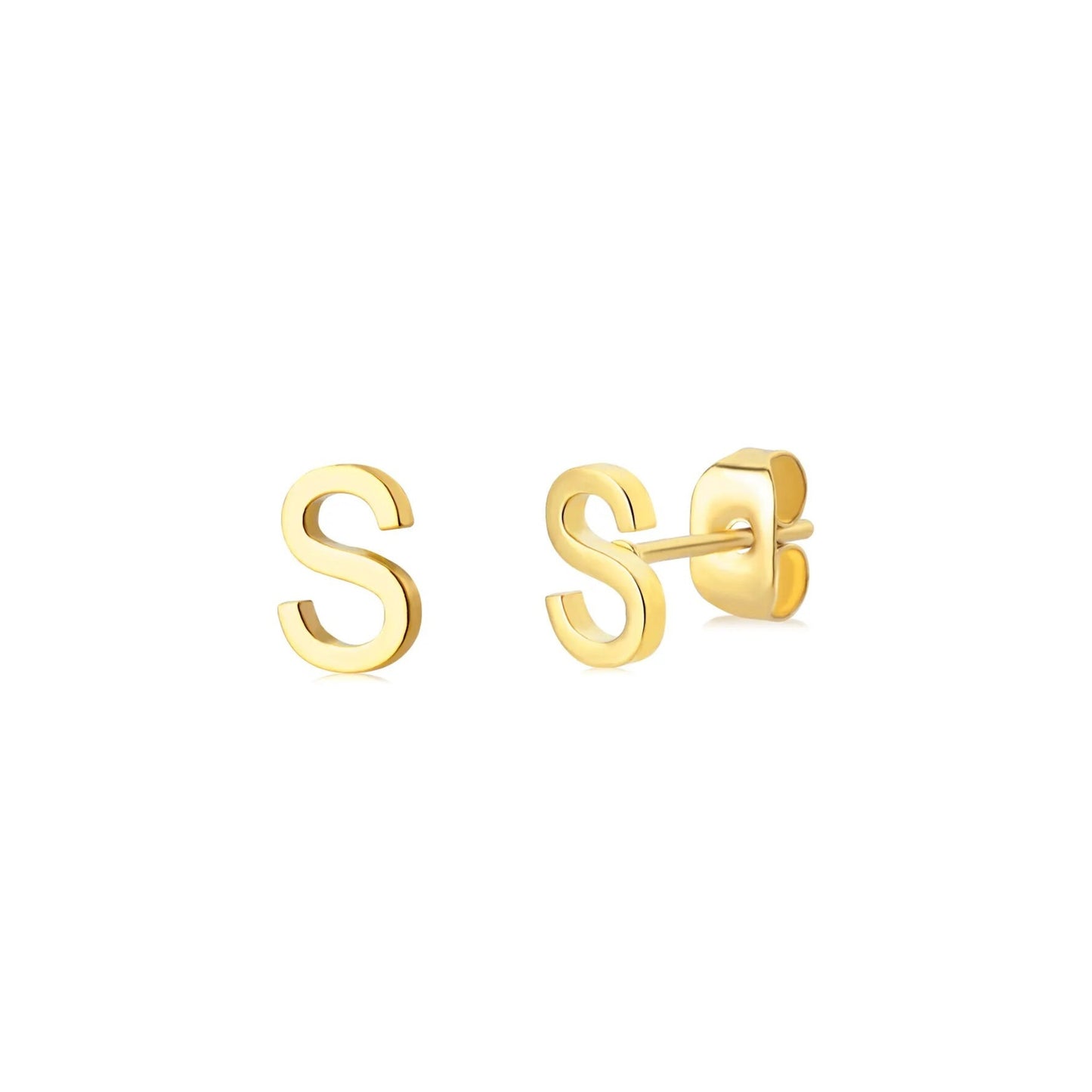 Tiny Alphabet Stud Earrings