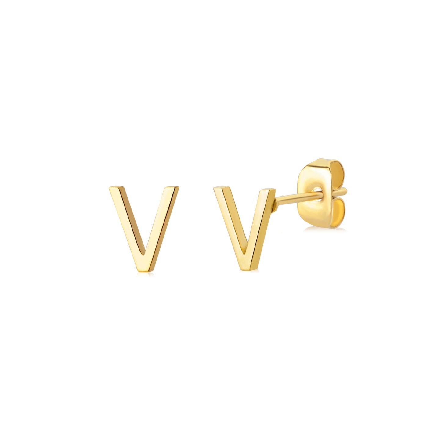 Tiny Alphabet Stud Earrings