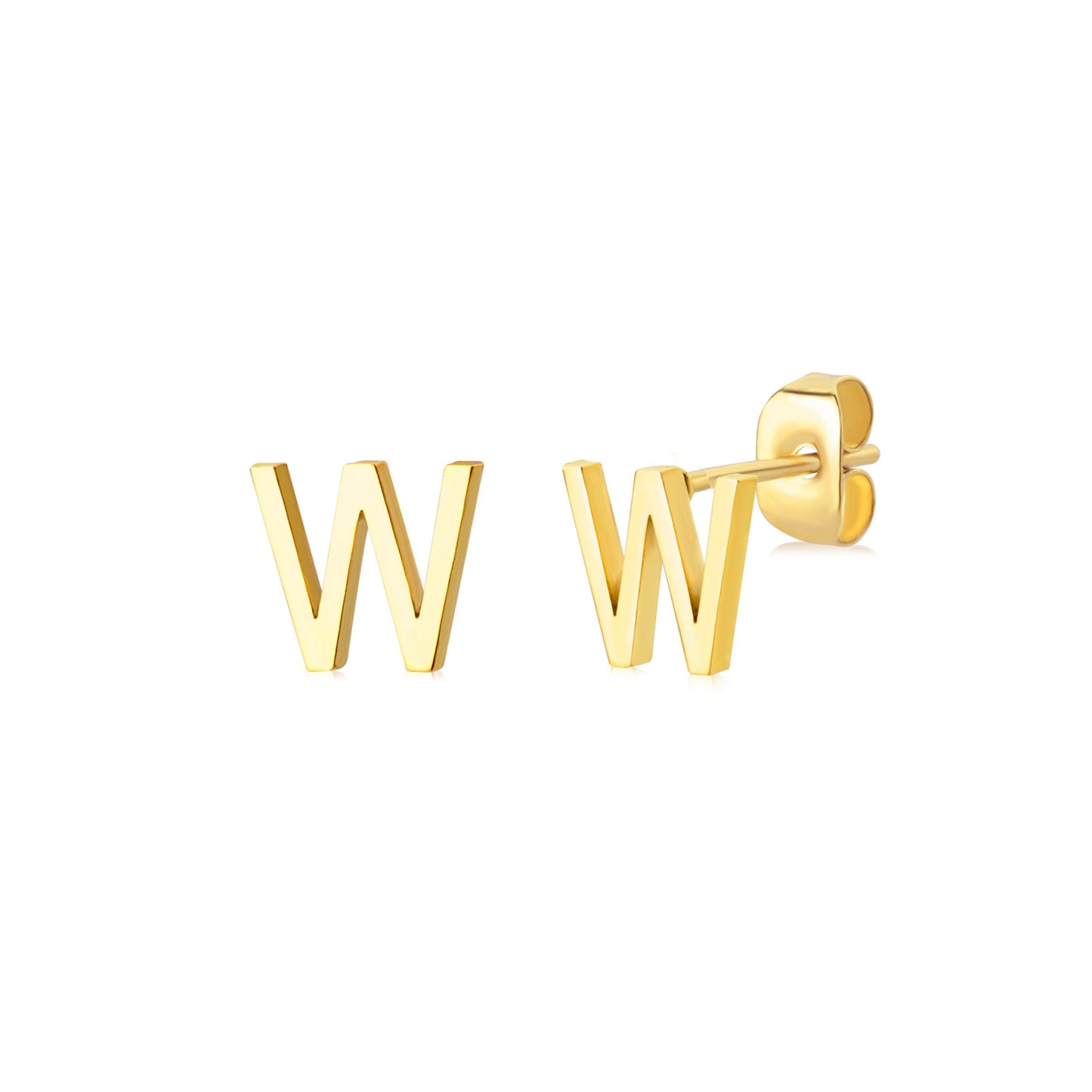 Tiny Alphabet Stud Earrings
