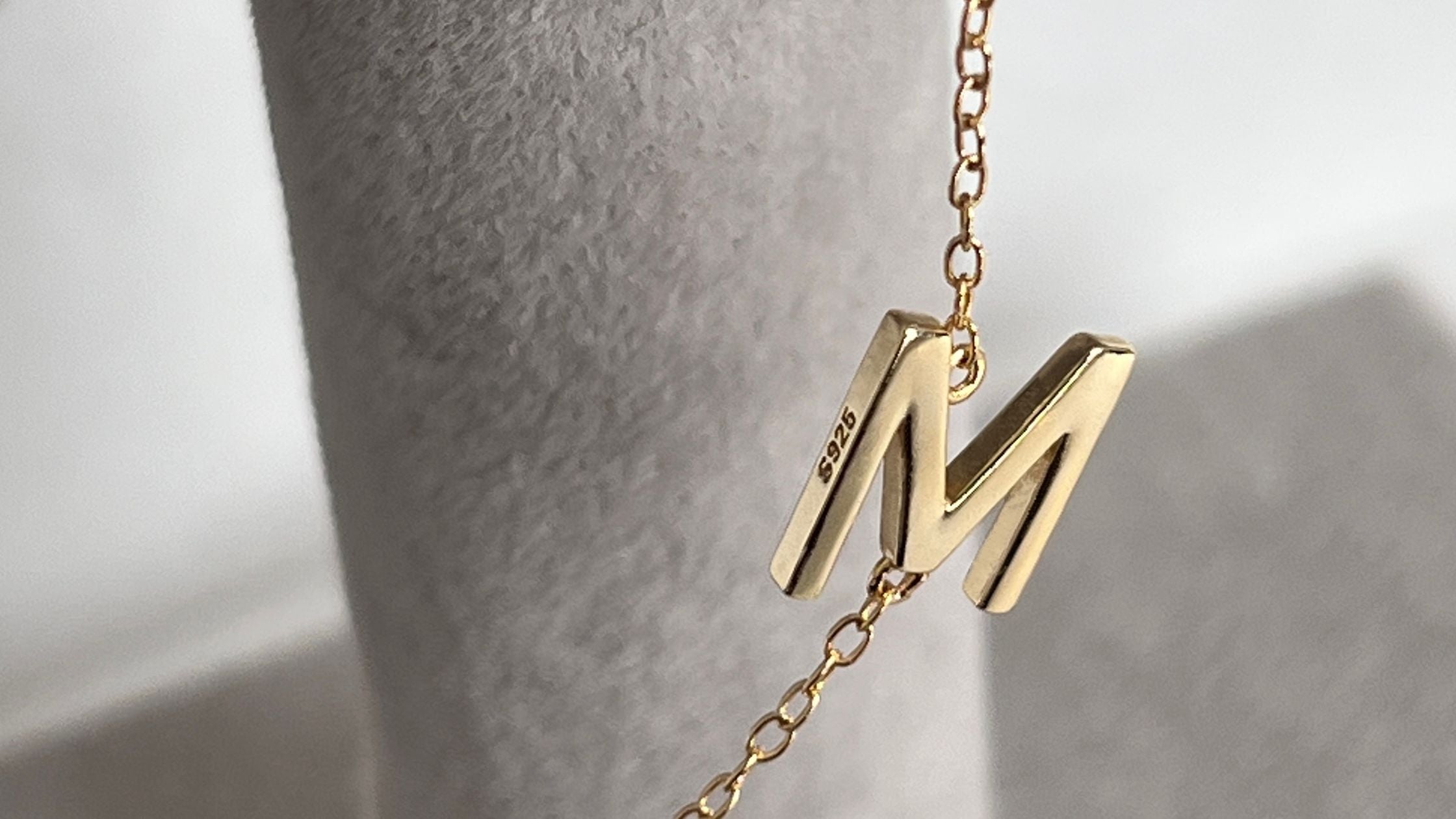 sterling silver Solo Round Alphabet Necklaces The Aura