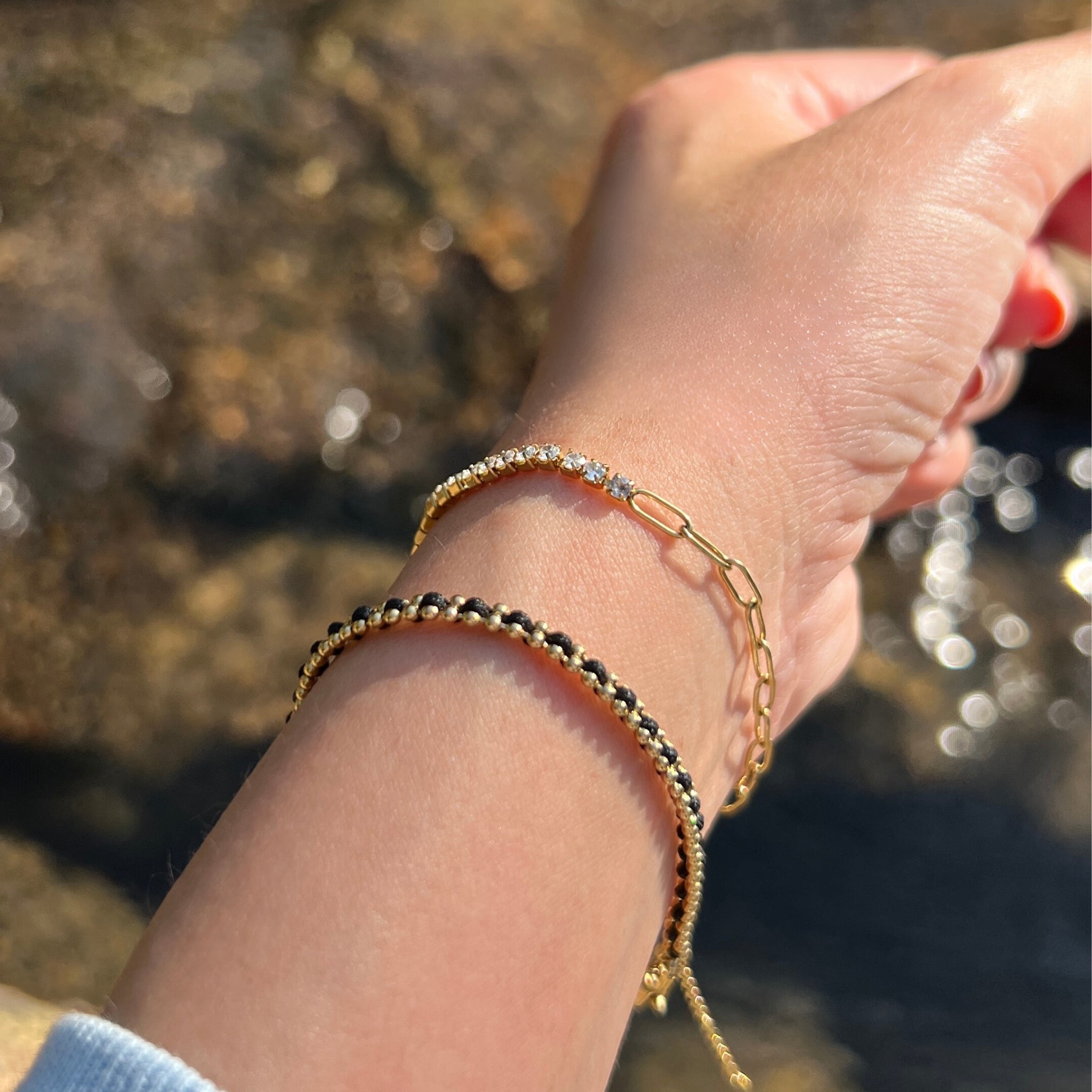 18K Gold Plated Stainless Steel Hypoallergenic Waterproof Tarnish Free Lucky Bracelets The Aura
