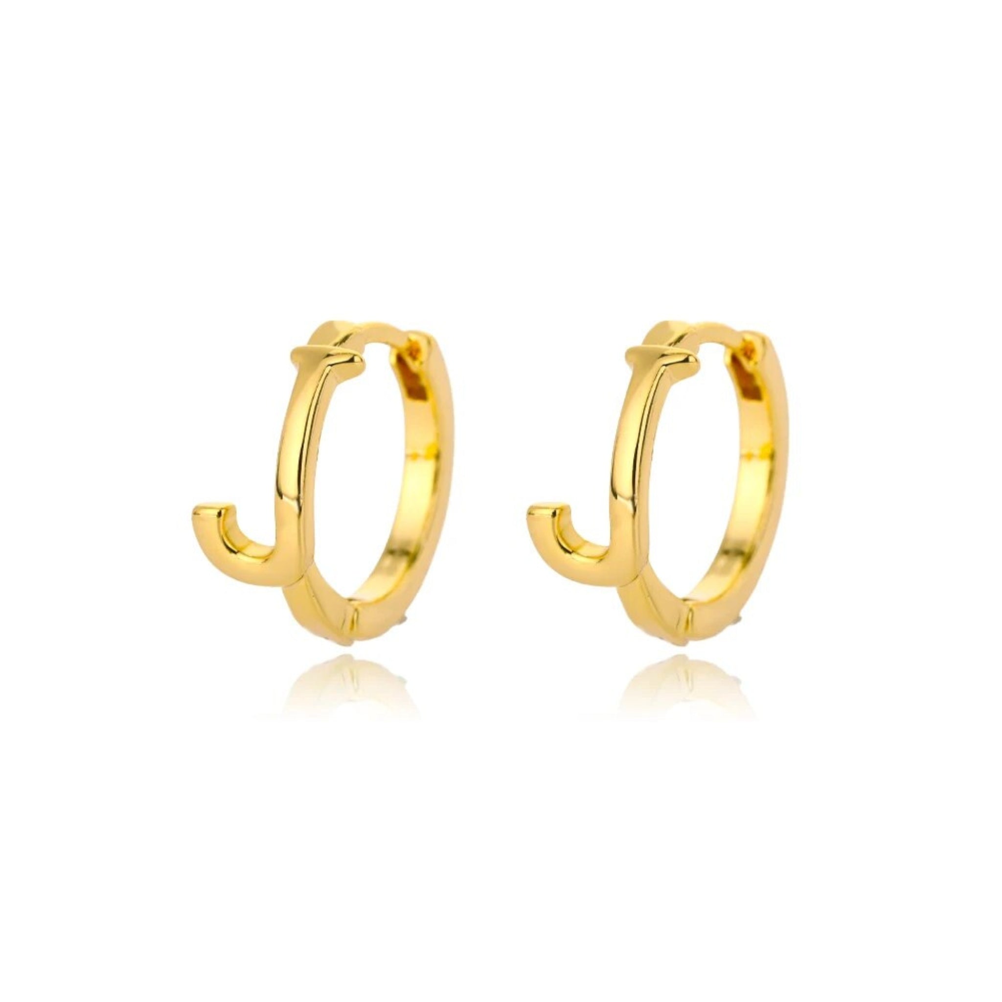 Amara Alphabet Huggie Earrings
