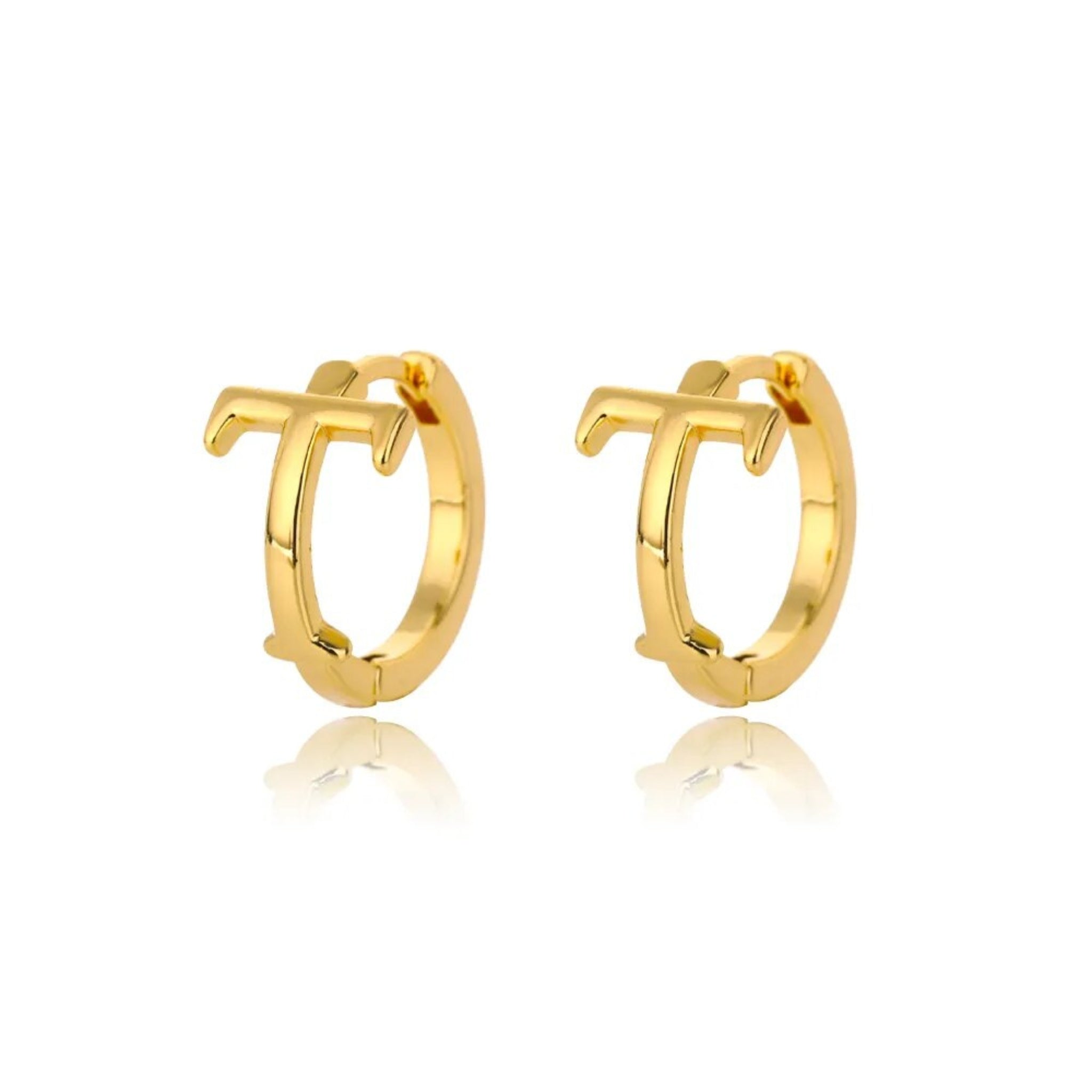 Amara Alphabet Huggie Earrings