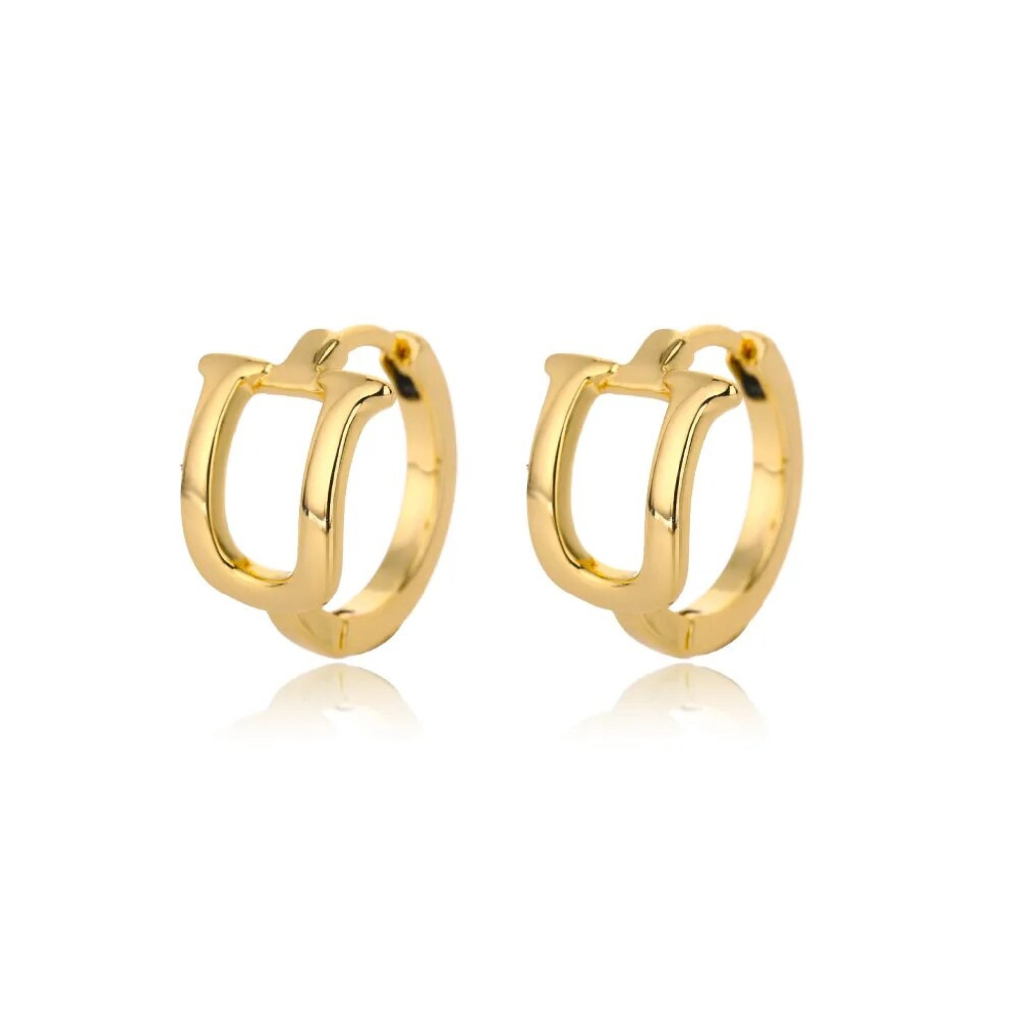 Amara Alphabet Huggie Earrings