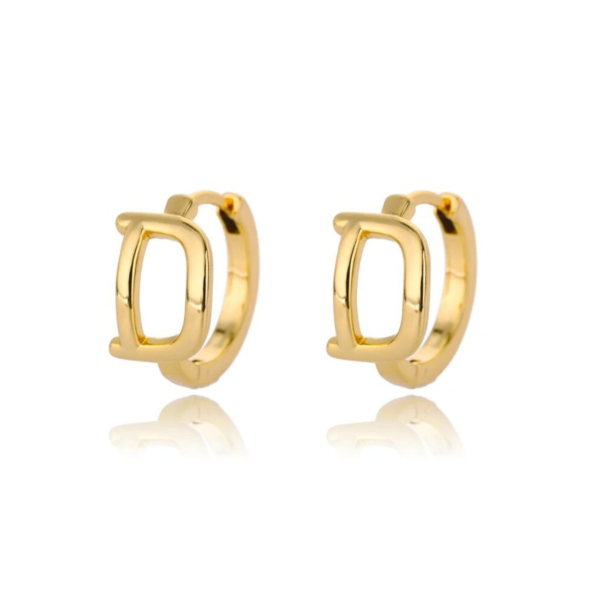 Amara Alphabet Huggie Earrings