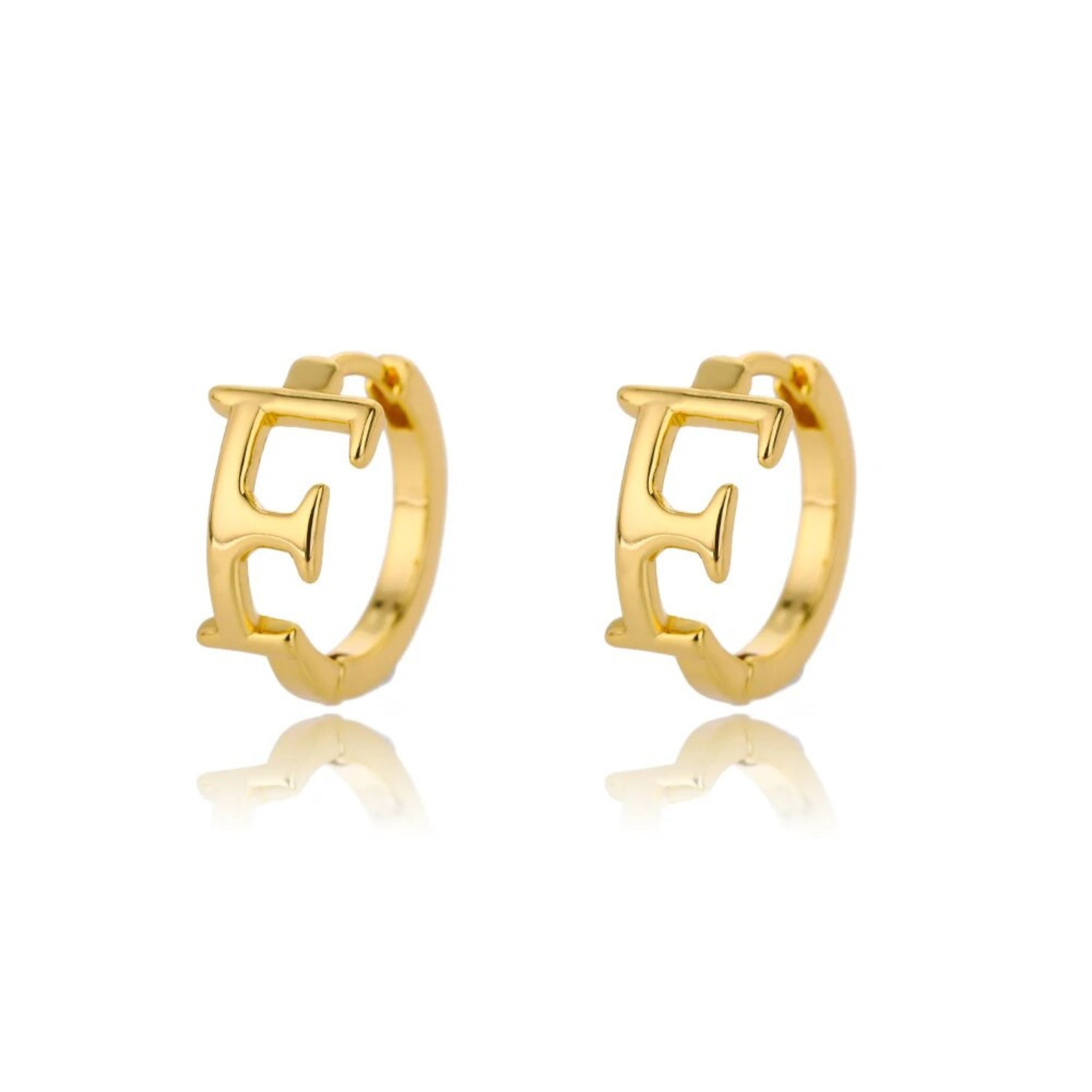 Amara Alphabet Huggie Earrings