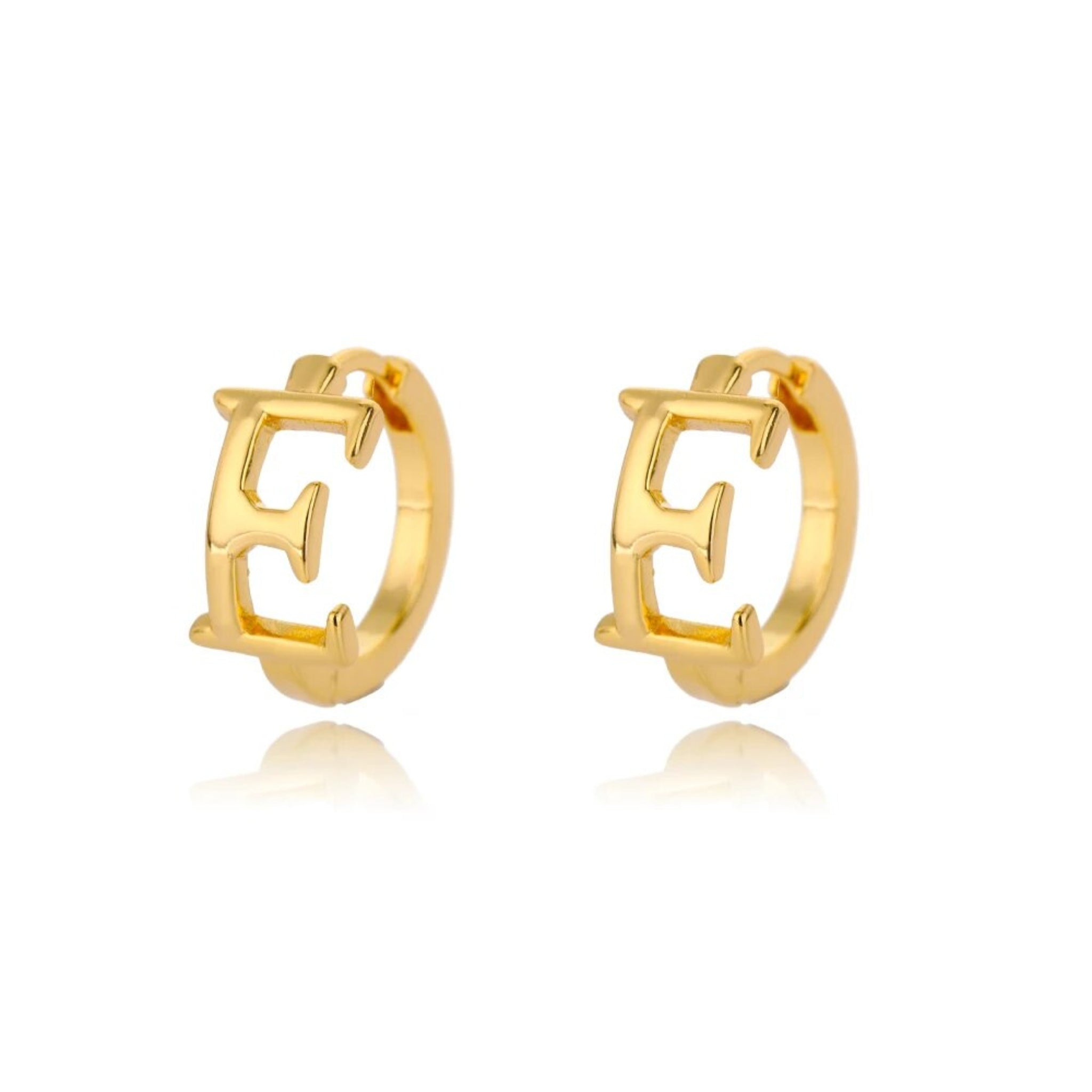 Amara Alphabet Huggie Earrings