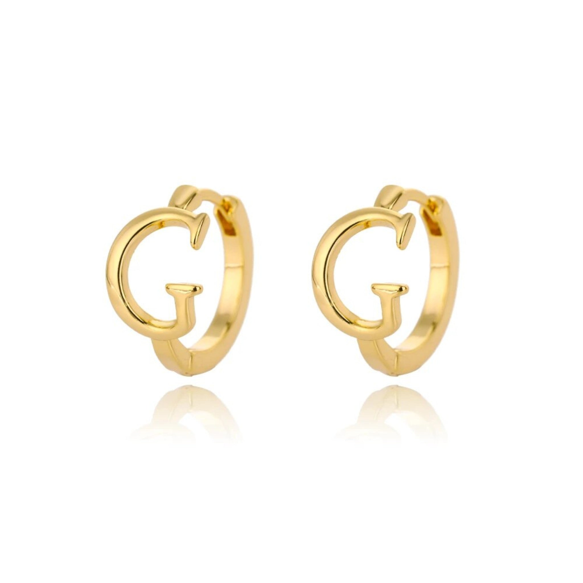 Amara Alphabet Huggie Earrings