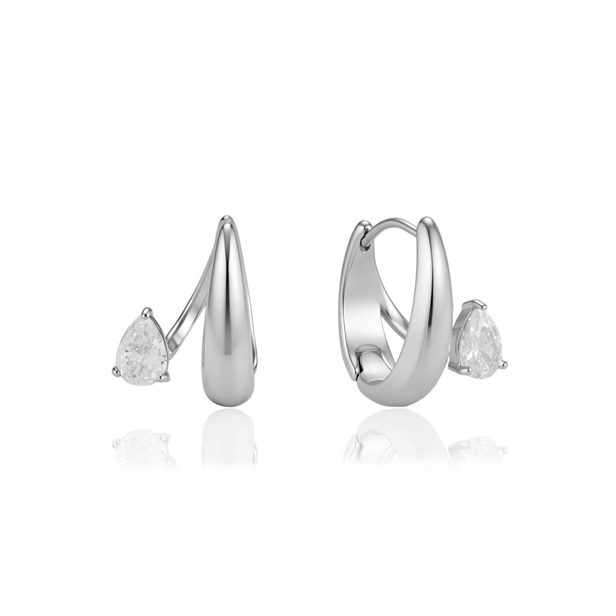 Aurelia Teardrop Huggie Earrings