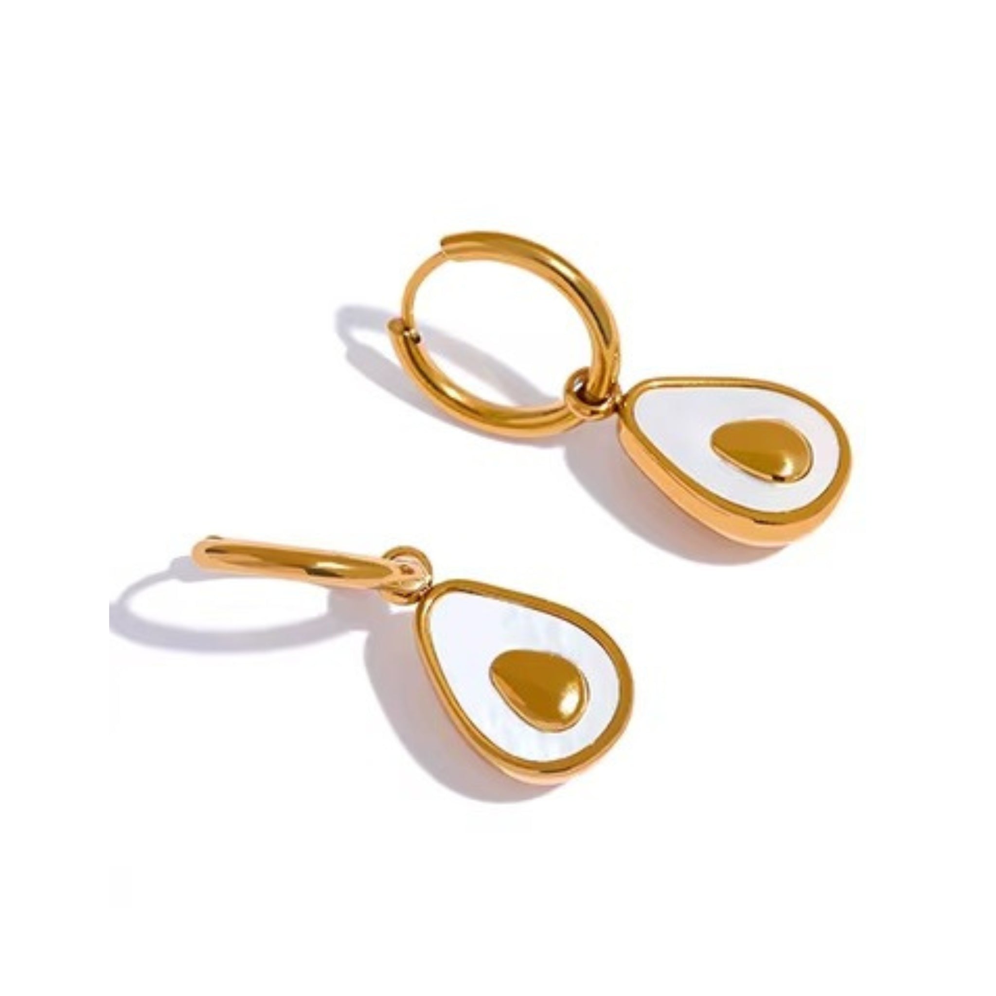 Avocado Huggie Earrings