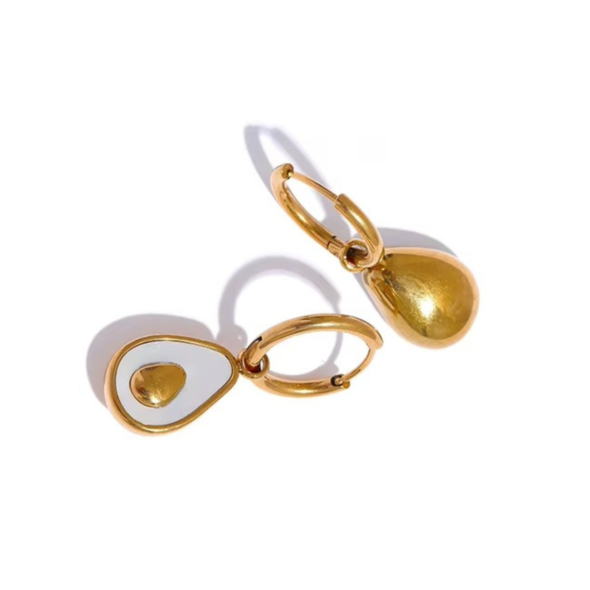 Avocado Huggie Earrings