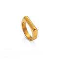 18K Gold Plated Stainless Steel Hypoallergenic Waterproof Tarnish Free Waterproof Sweatproof No-Fade Bar Ring The Aura