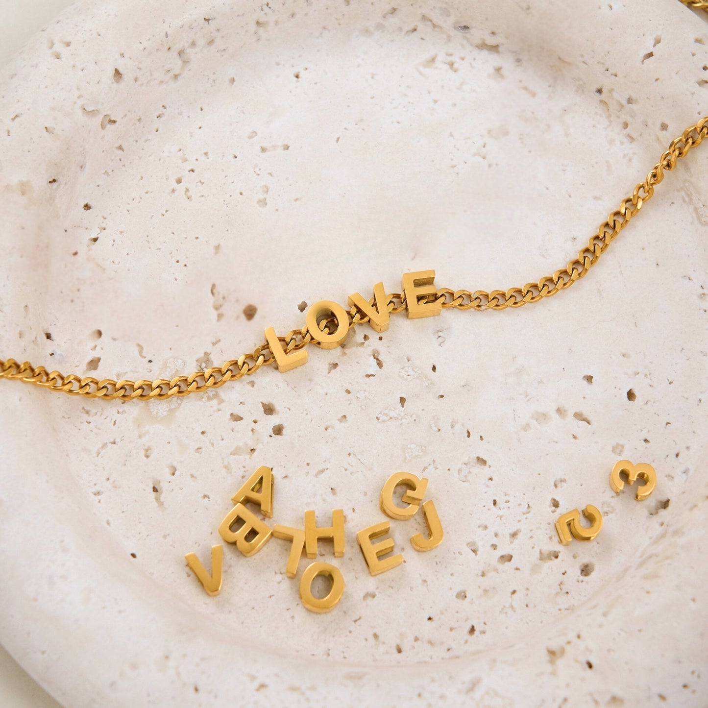 "Be Bold" Alphabet Bracelet