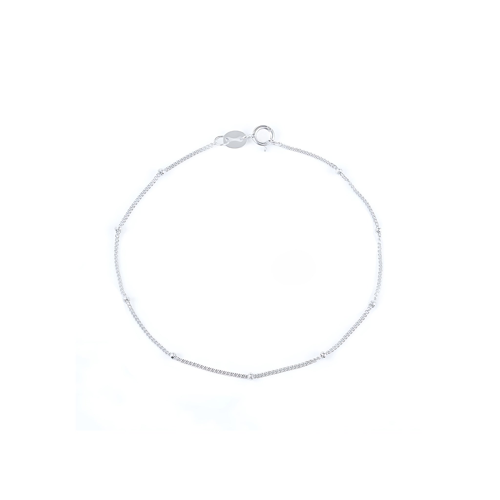 Sterling Silver Hypoallergenic Waterproof Tarnish Free Waterproof Sweatproof No-Fade Bead Chain Bracelet The Aura