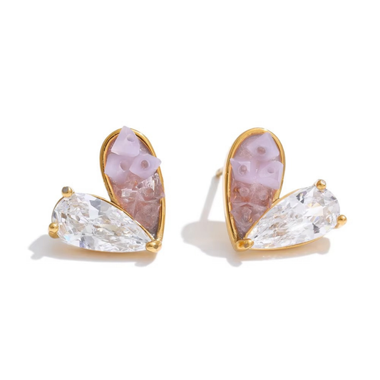 Blooming Hearts Stud Earrings