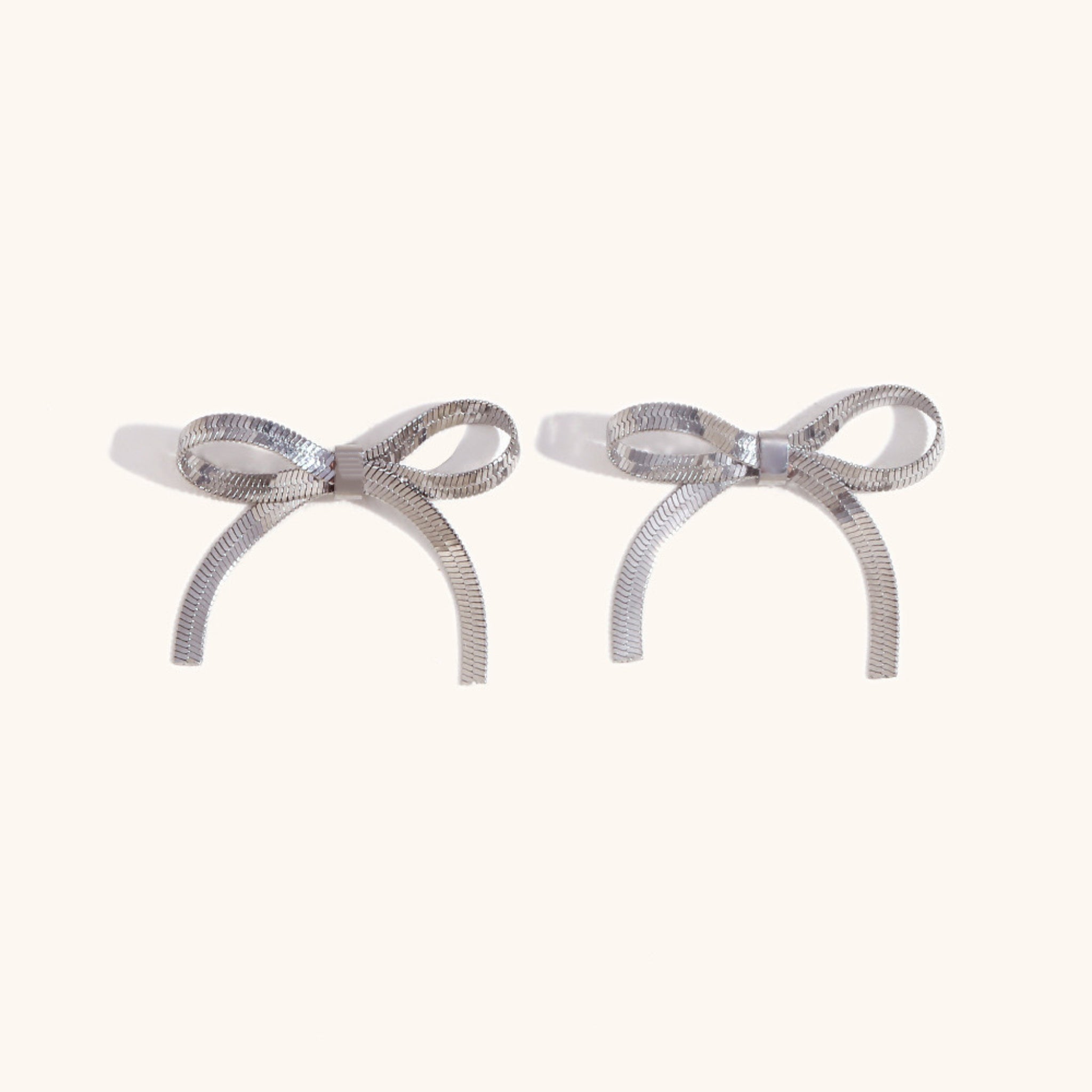 Stainless Steel Hypoallergenic Waterproof Tarnish Free Waterproof Sweatproof No-Fade Bow Knot Stud Earrings The Aura