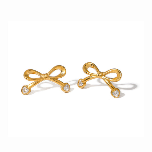 Bow Spark Stud Earrings