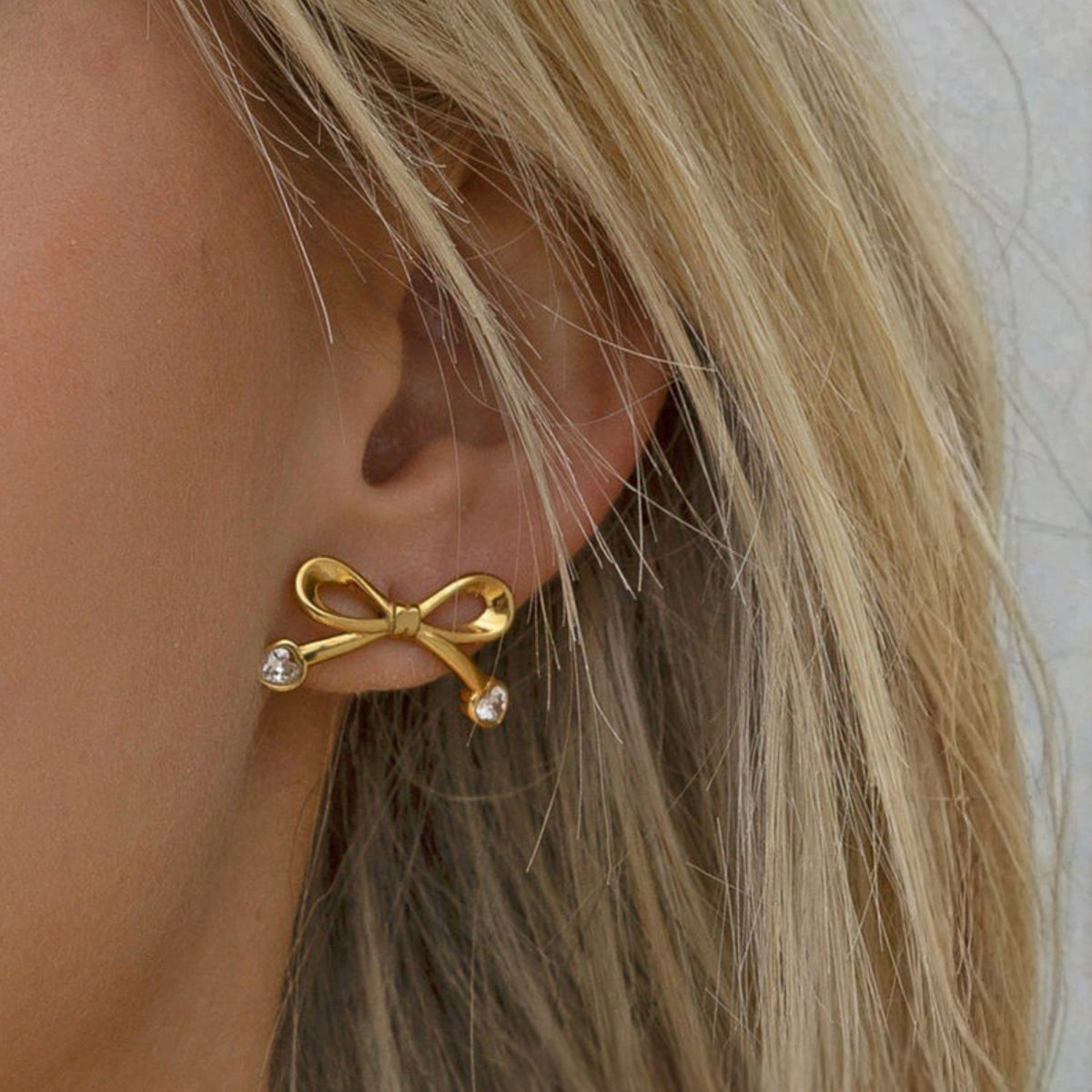 Bow Spark Stud Earrings