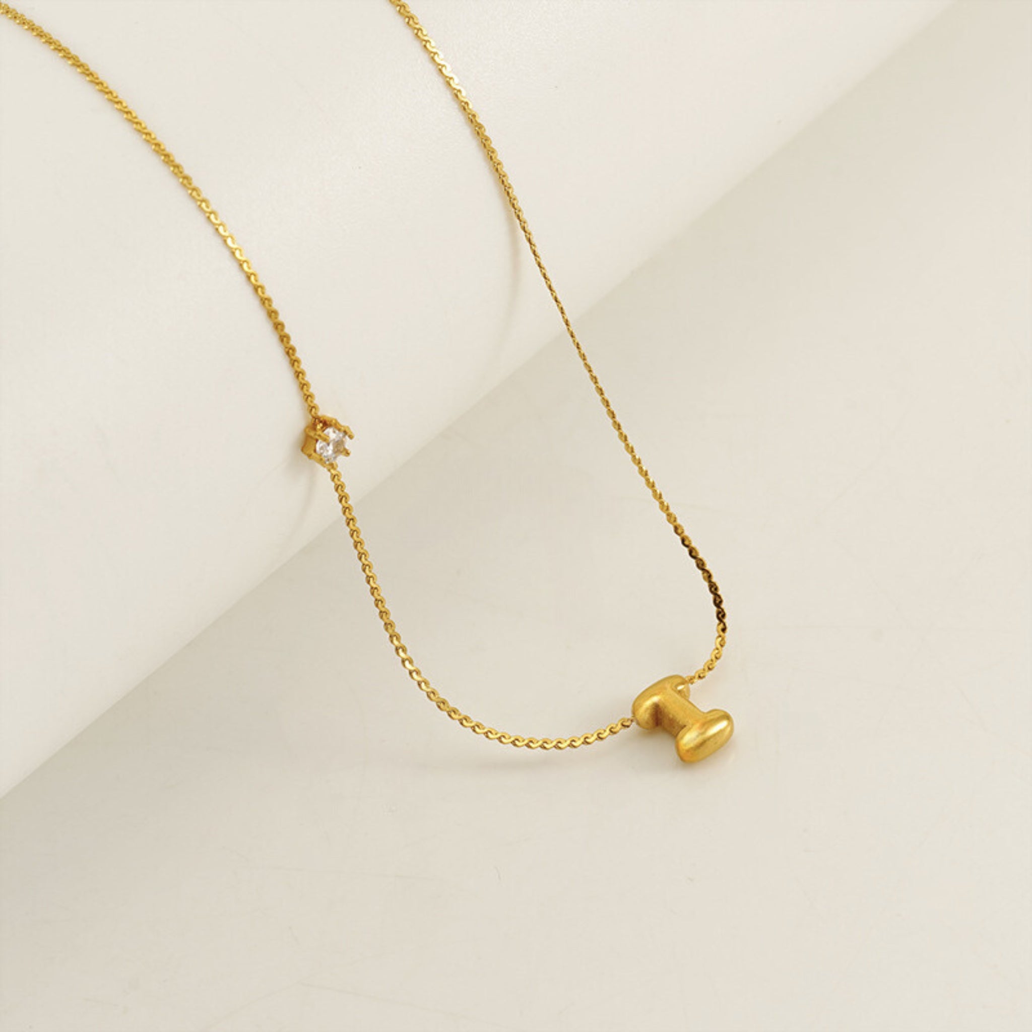 18K Gold Plated Stainless Steel Hypoallergenic Waterproof Tarnish Free Waterproof Sweatproof No-Fade Bubbly Spark Necklace The Aura