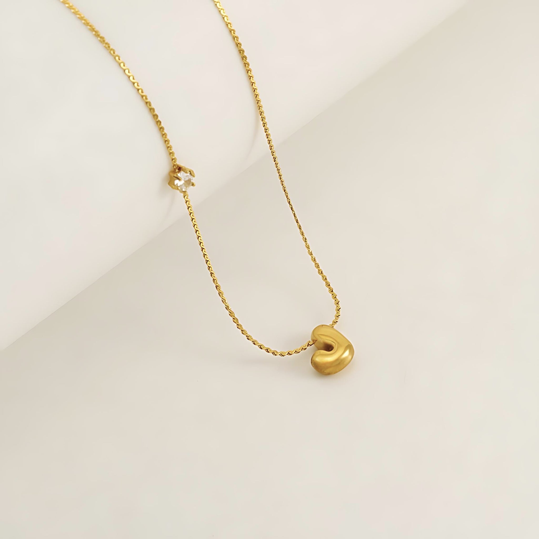 18K Gold Plated Stainless Steel Hypoallergenic Waterproof Tarnish Free Waterproof Sweatproof No-Fade Bubbly Spark Necklace The Aura