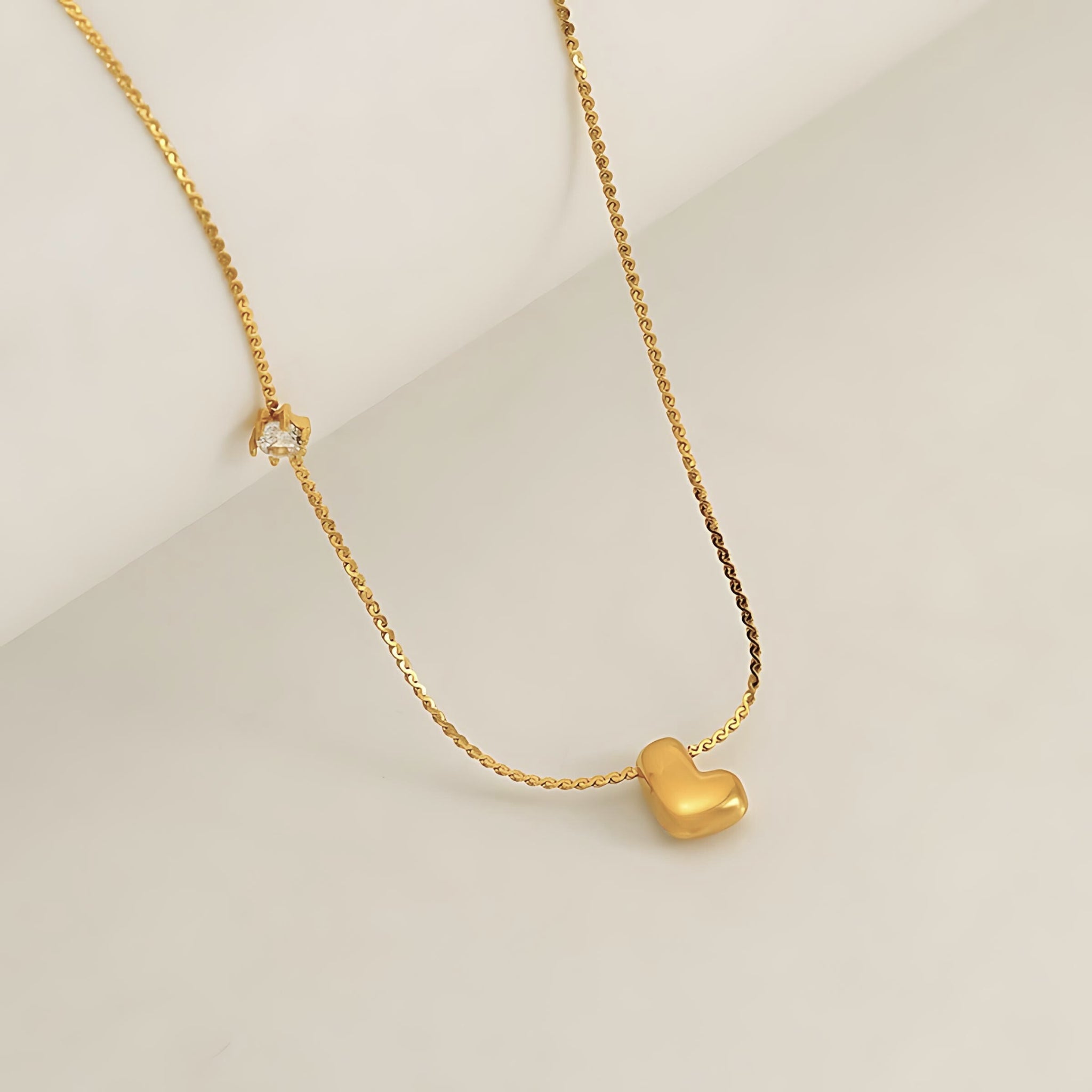 18K Gold Plated Stainless Steel Hypoallergenic Waterproof Tarnish Free Waterproof Sweatproof No-Fade Bubbly Spark Necklace The Aura