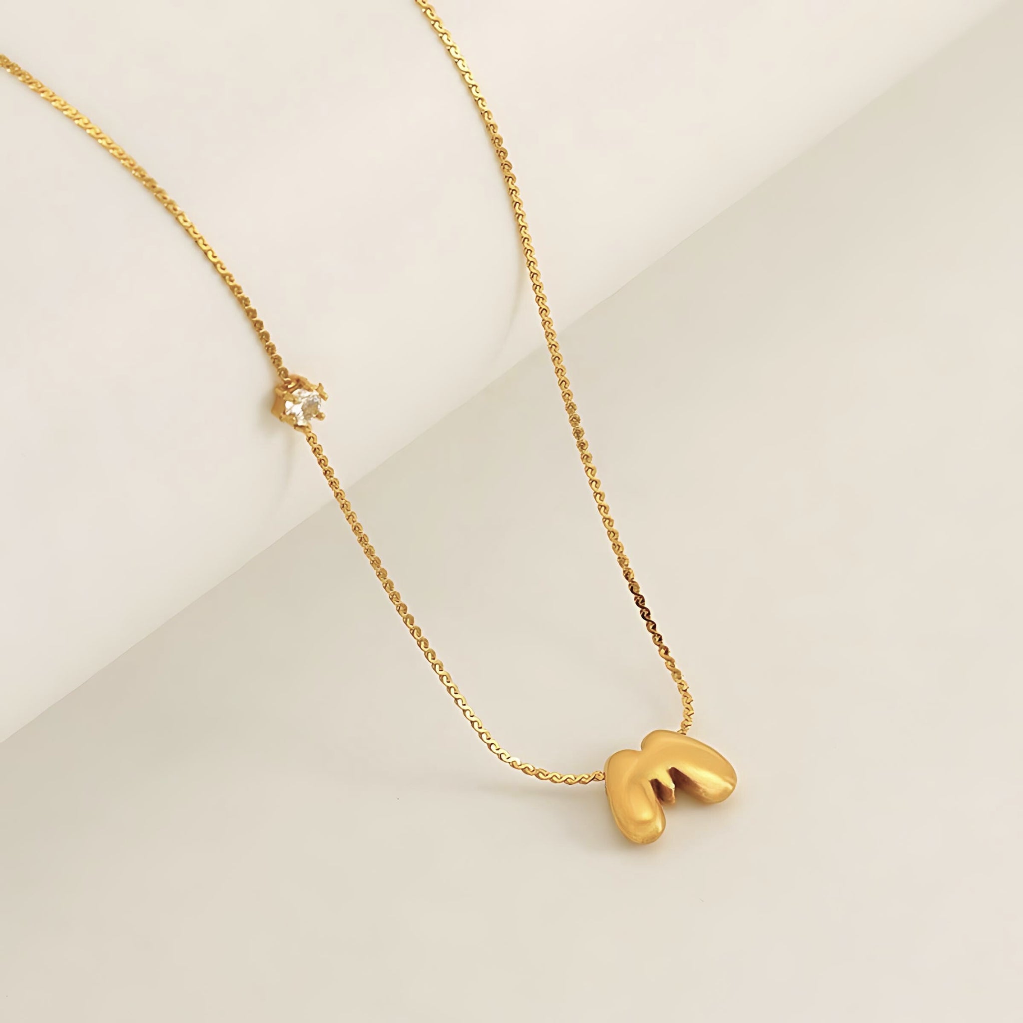 18K Gold Plated Stainless Steel Hypoallergenic Waterproof Tarnish Free Waterproof Sweatproof No-Fade Bubbly Spark Necklace The Aura