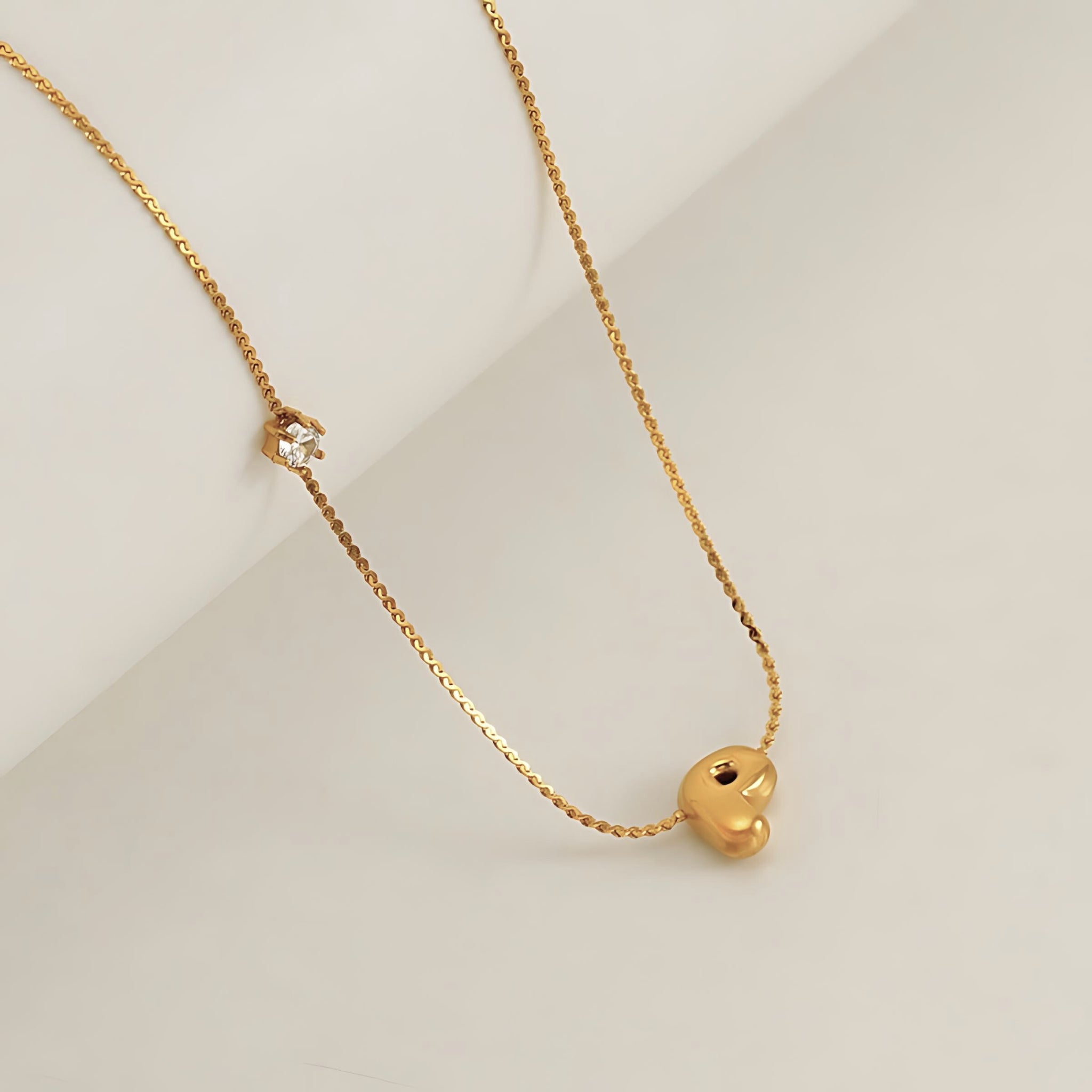 18K Gold Plated Stainless Steel Hypoallergenic Waterproof Tarnish Free Waterproof Sweatproof No-Fade Bubbly Spark Necklace The Aura