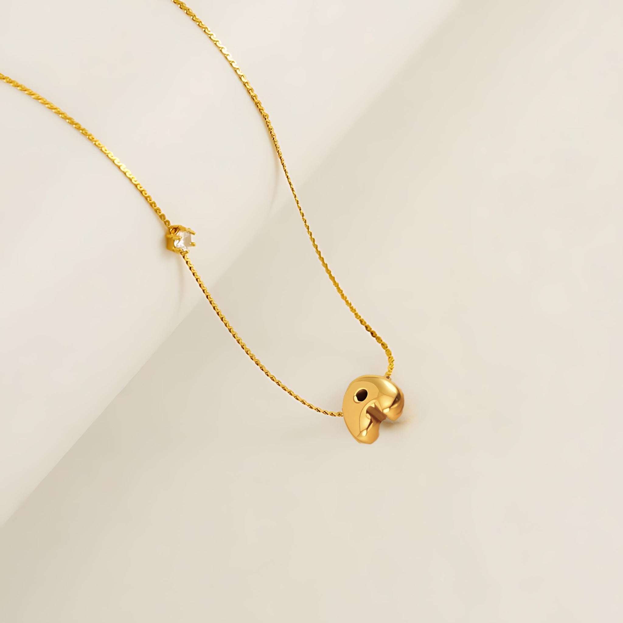 18K Gold Plated Stainless Steel Hypoallergenic Waterproof Tarnish Free Waterproof Sweatproof No-Fade Bubbly Spark Necklace The Aura