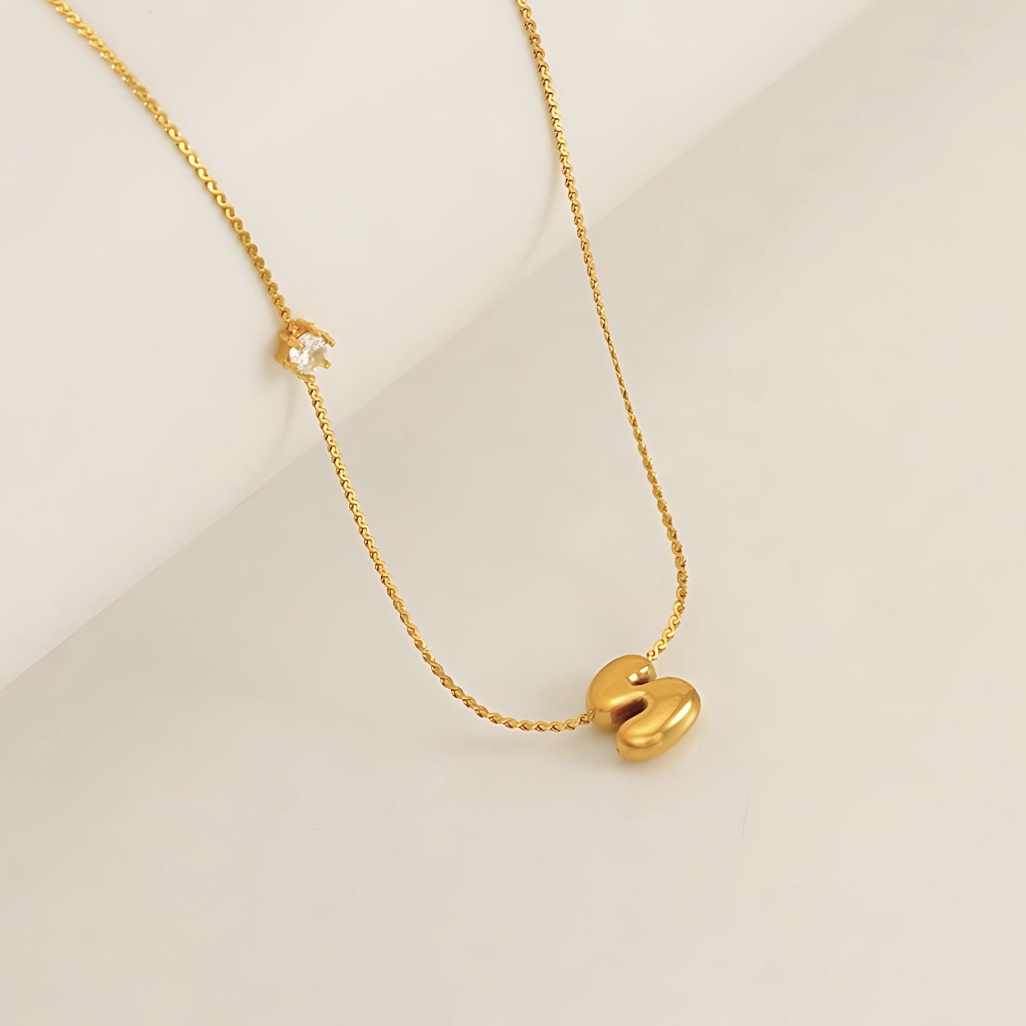 18K Gold Plated Stainless Steel Hypoallergenic Waterproof Tarnish Free Waterproof Sweatproof No-Fade Bubbly Spark Necklace The Aura