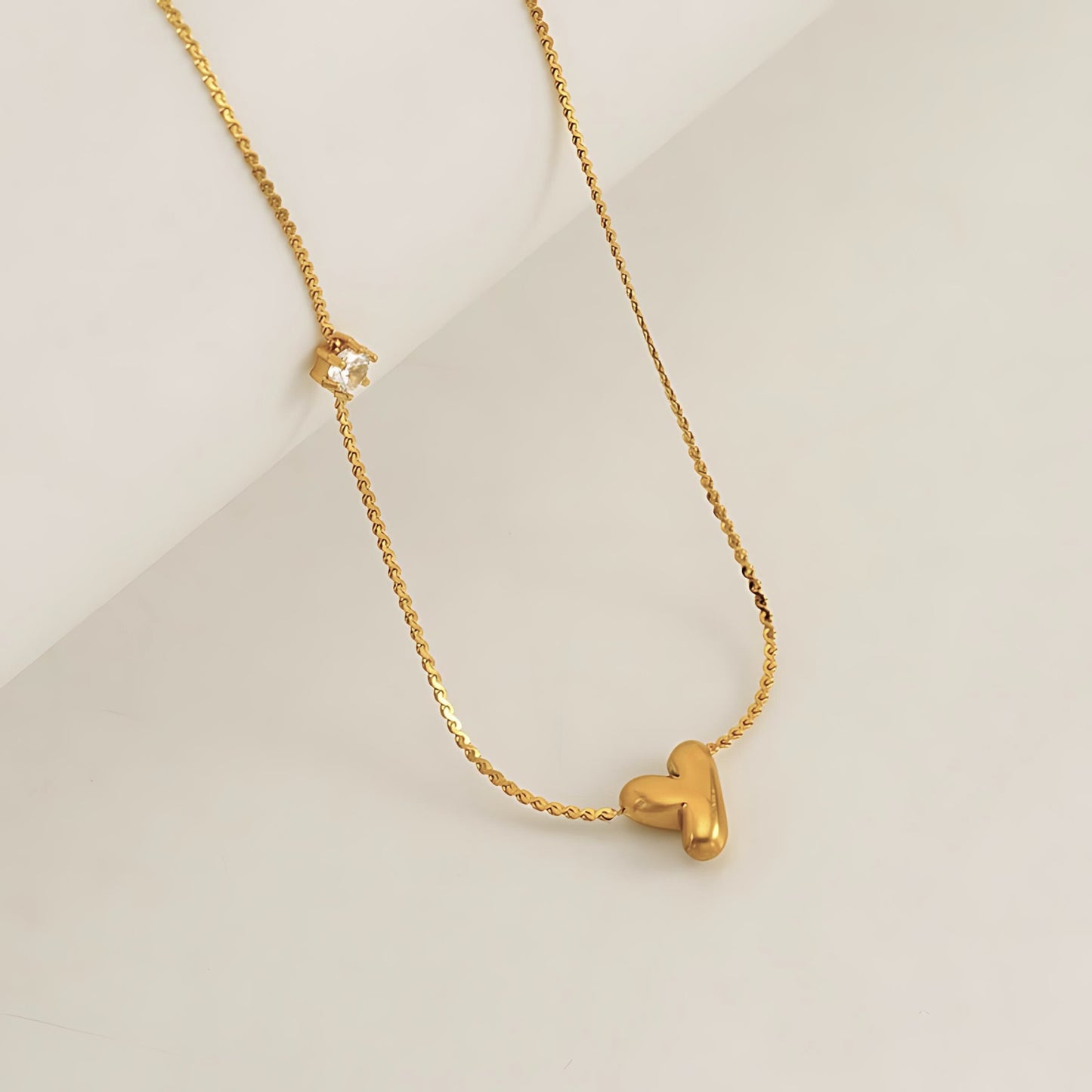 18K Gold Plated Stainless Steel Hypoallergenic Waterproof Tarnish Free Waterproof Sweatproof No-Fade Bubbly Spark Necklace The Aura