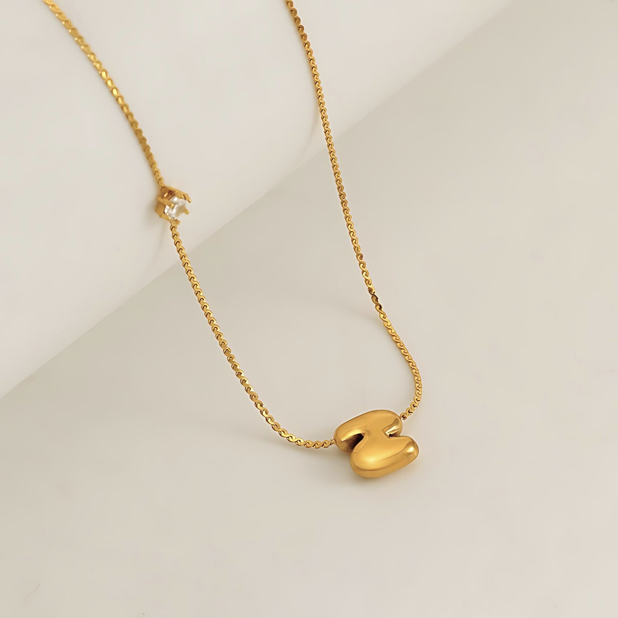 18K Gold Plated Stainless Steel Hypoallergenic Waterproof Tarnish Free Waterproof Sweatproof No-Fade Bubbly Spark Necklace The Aura