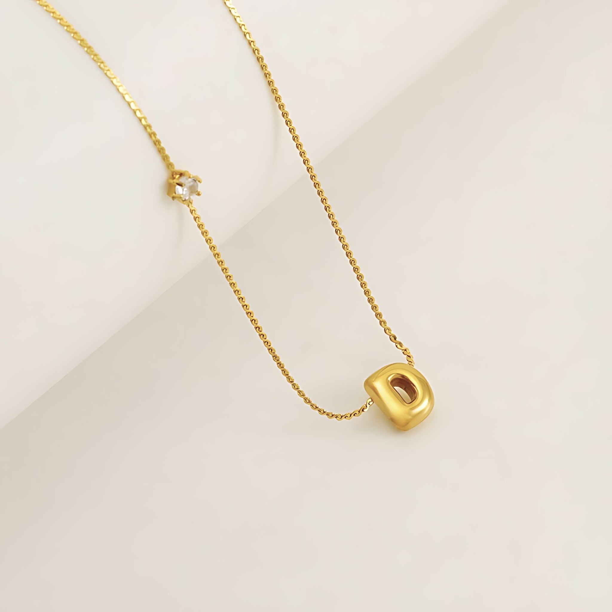 18K Gold Plated Stainless Steel Hypoallergenic Waterproof Tarnish Free Waterproof Sweatproof No-Fade Bubbly Spark Necklace The Aura